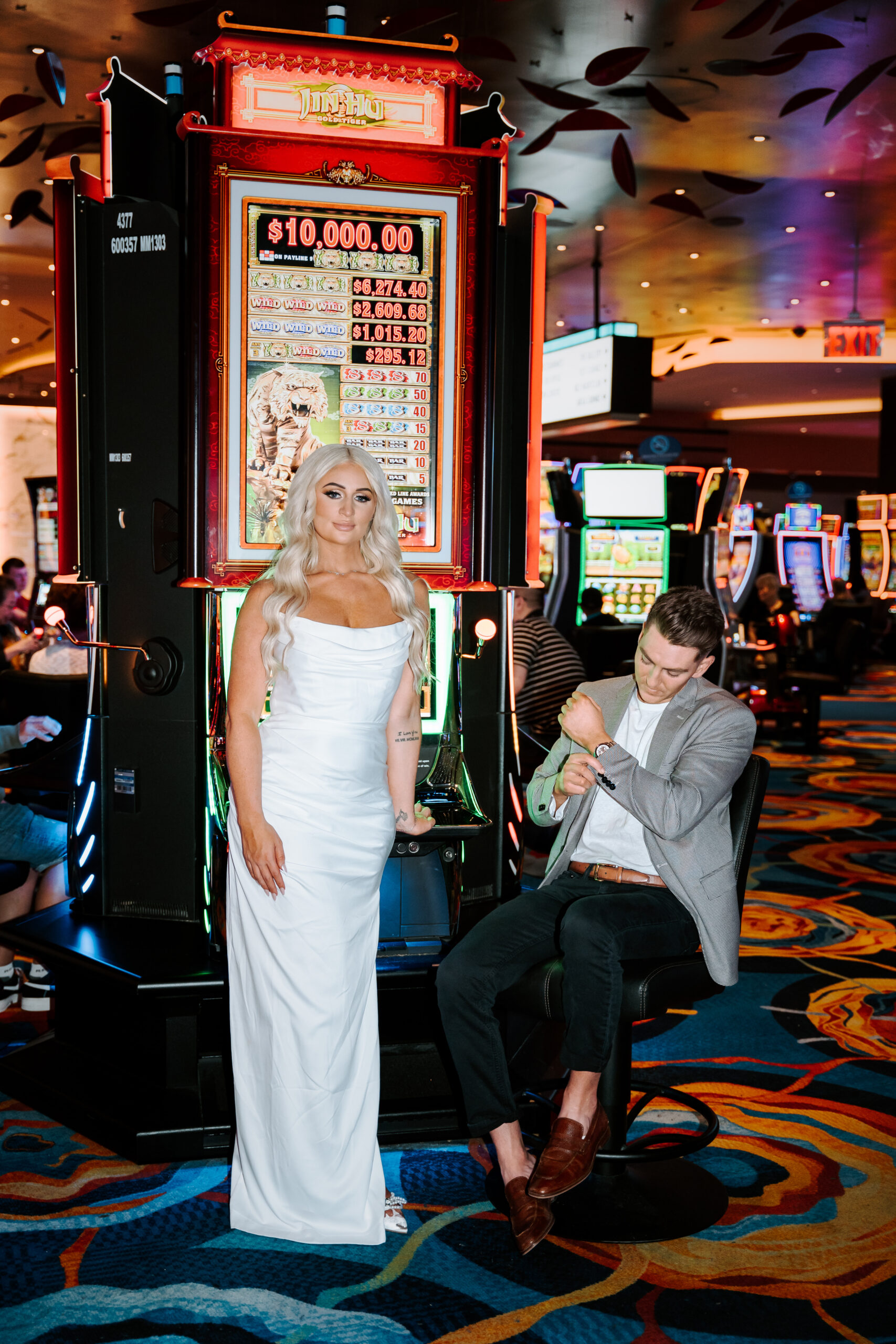 Direct Flash Casino Engagement Photos Maryland Wedding Photographer