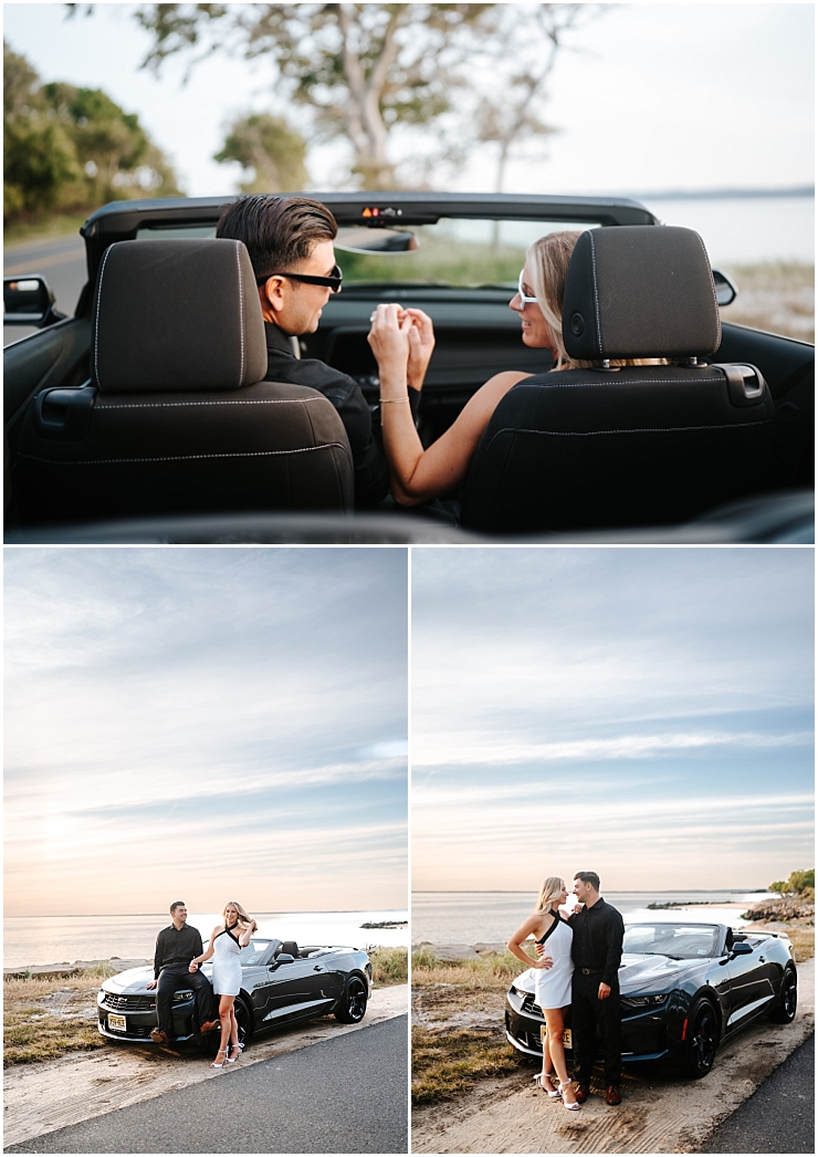 Summer Convertible Engagement photos Maryland Wedding Photographer