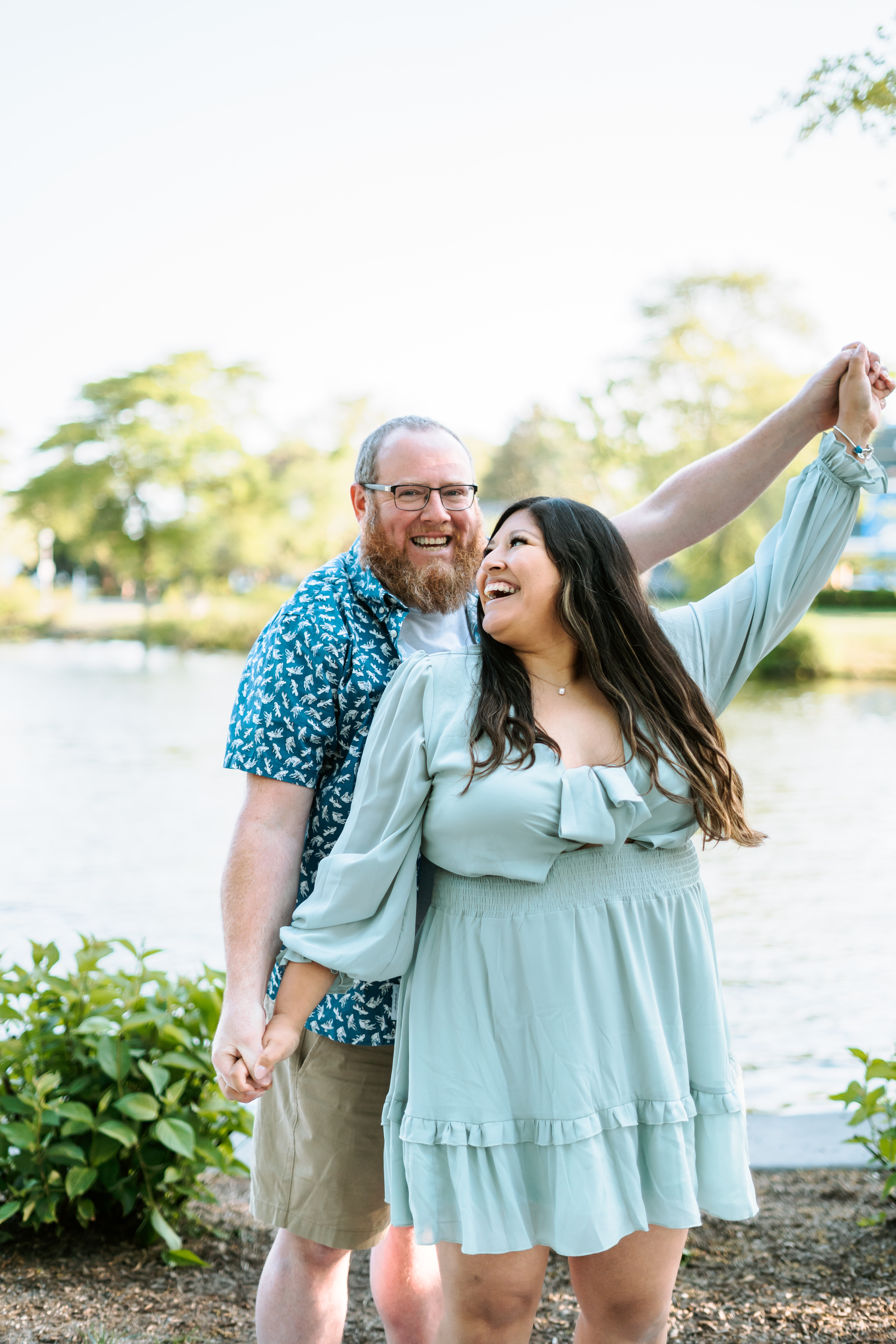 Spring Seaside Park Beach and Divine Park Spring Lake Engagement Session New Jersey Wedding Photographer