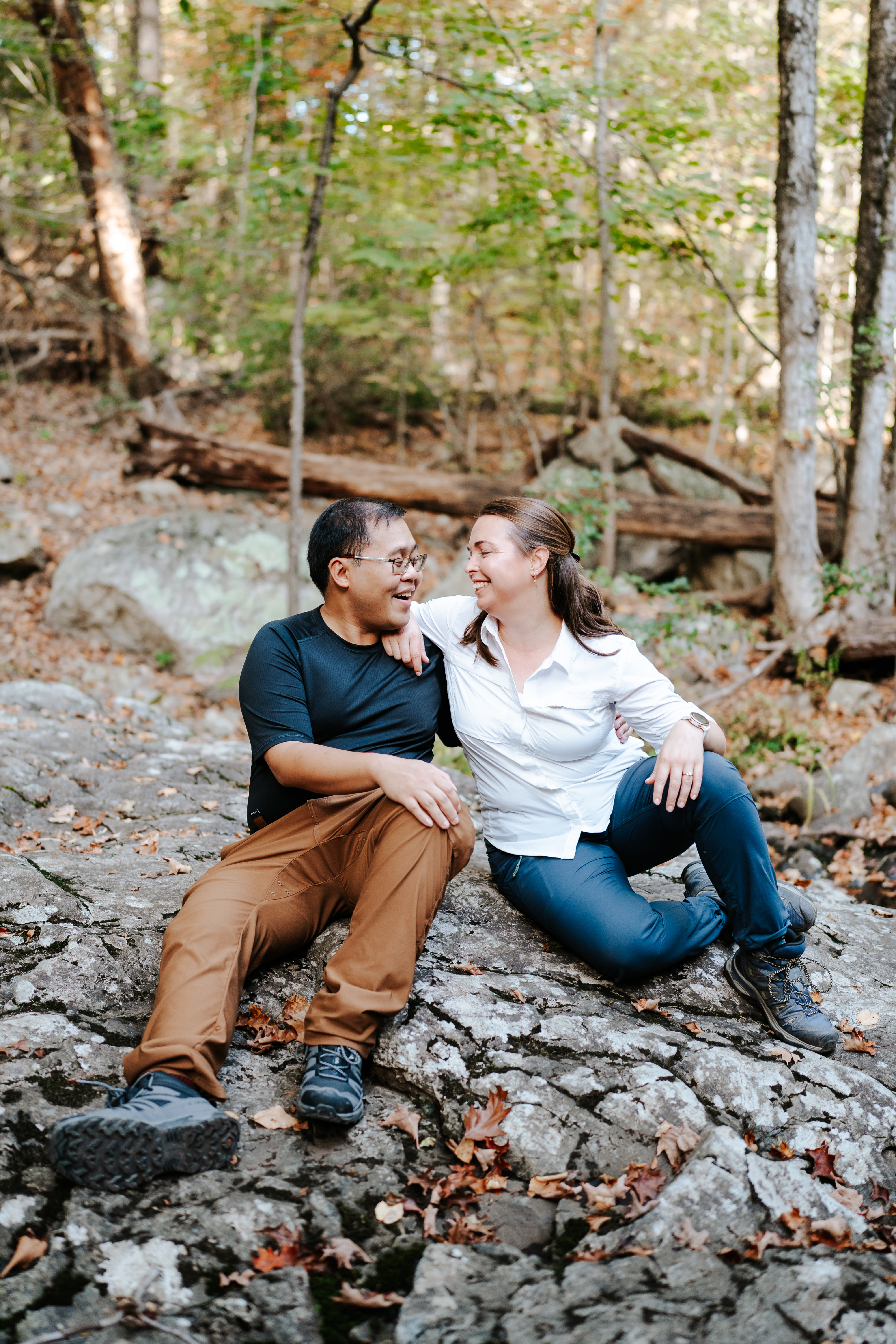 Fall Norvin Green State Forest Ringwood Engagement Session New Jersey Wedding Photographer