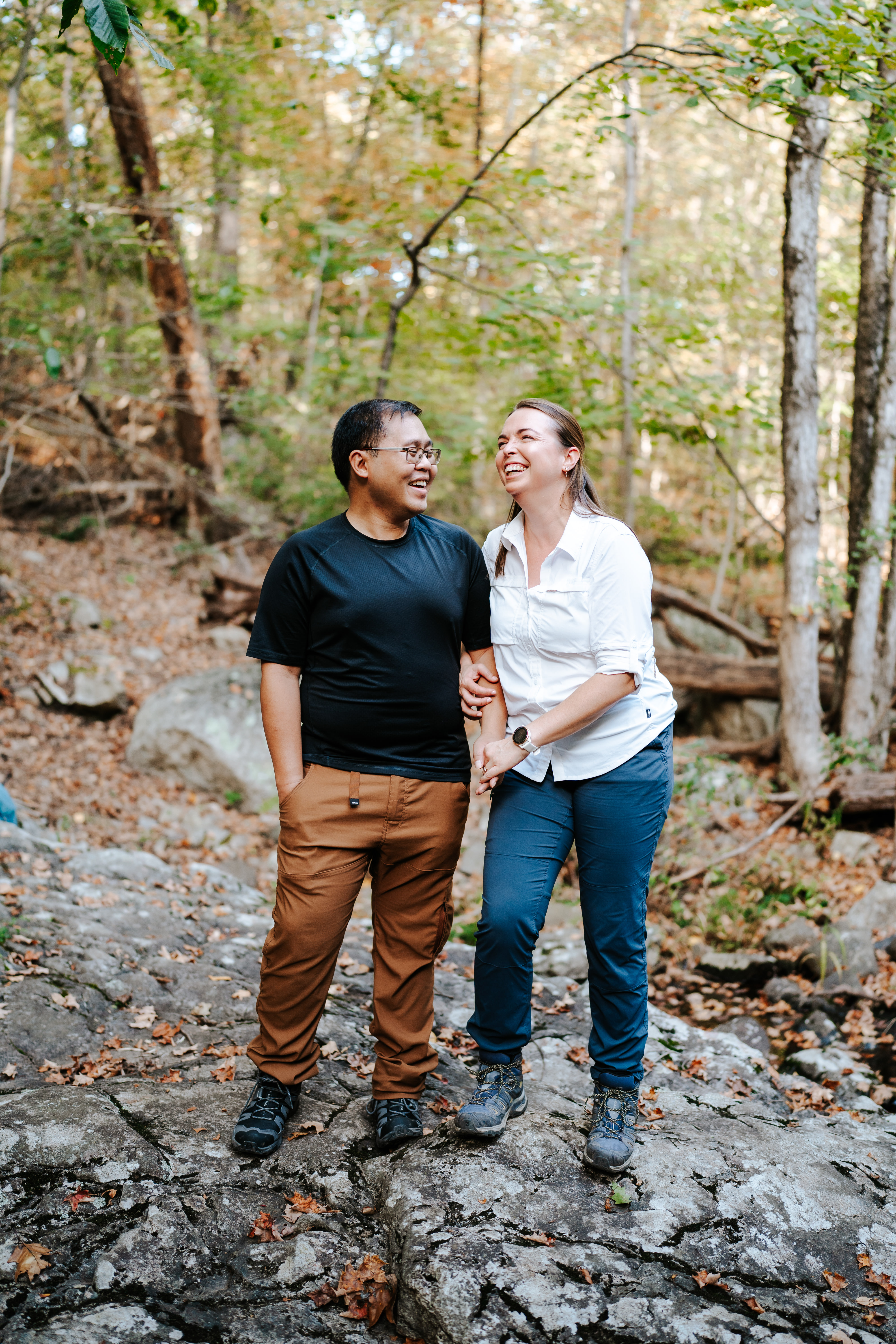 Fall Norvin Green State Forest Ringwood Engagement Session New Jersey Wedding Photographer