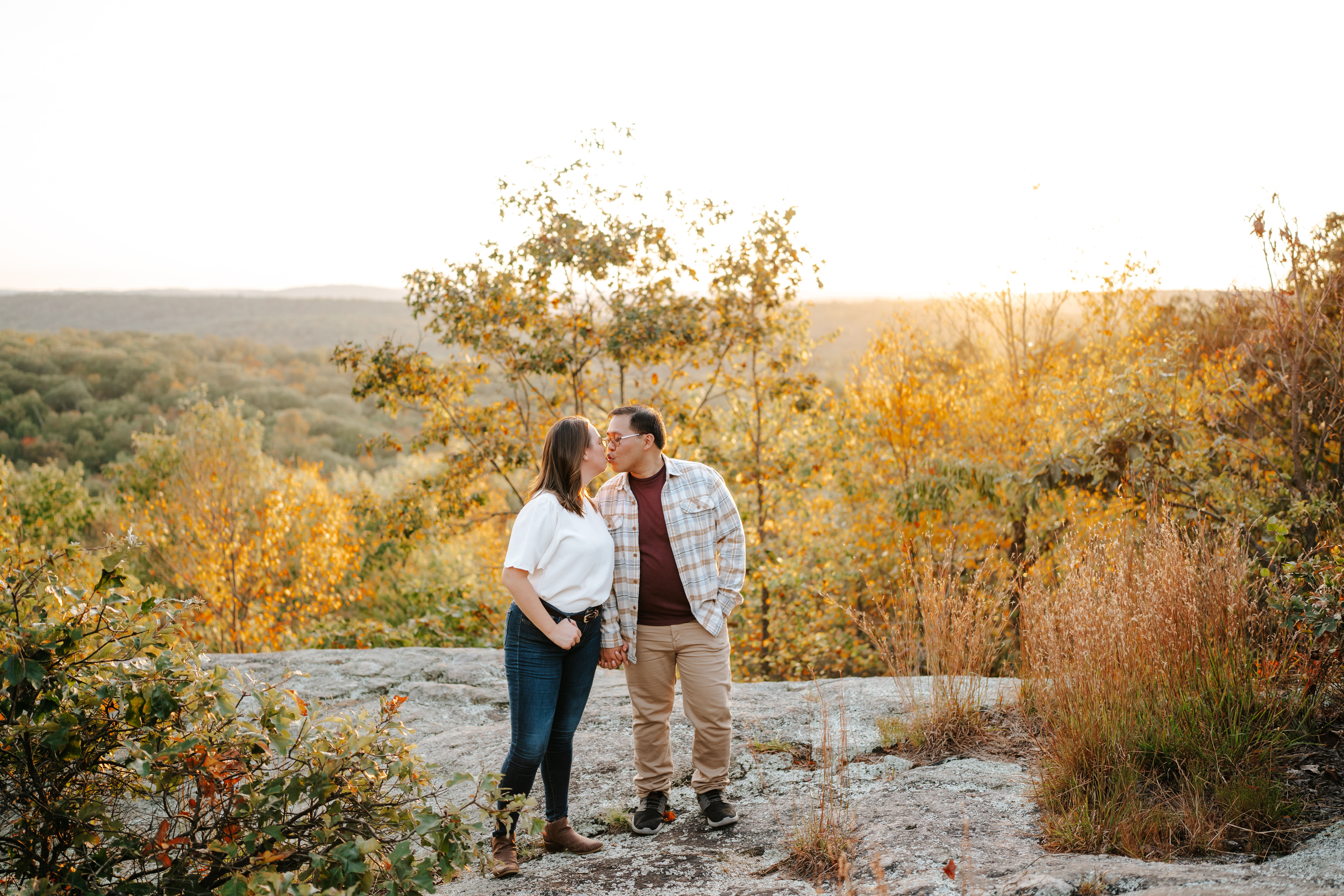 Fall Norvin Green State Forest Ringwood Engagement Session New Jersey Wedding Photographer