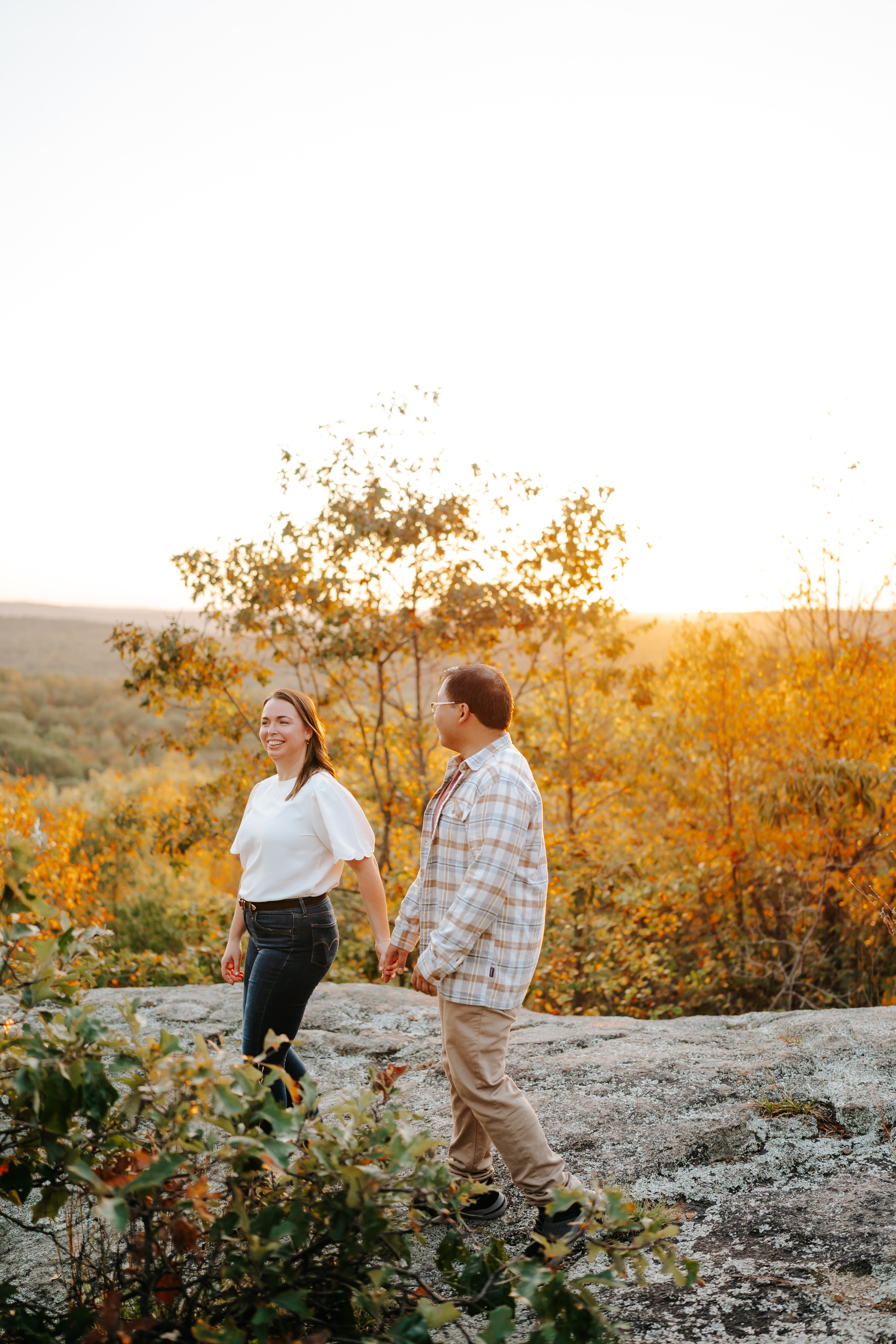 Fall Norvin Green State Forest Ringwood Engagement Session New Jersey Wedding Photographer