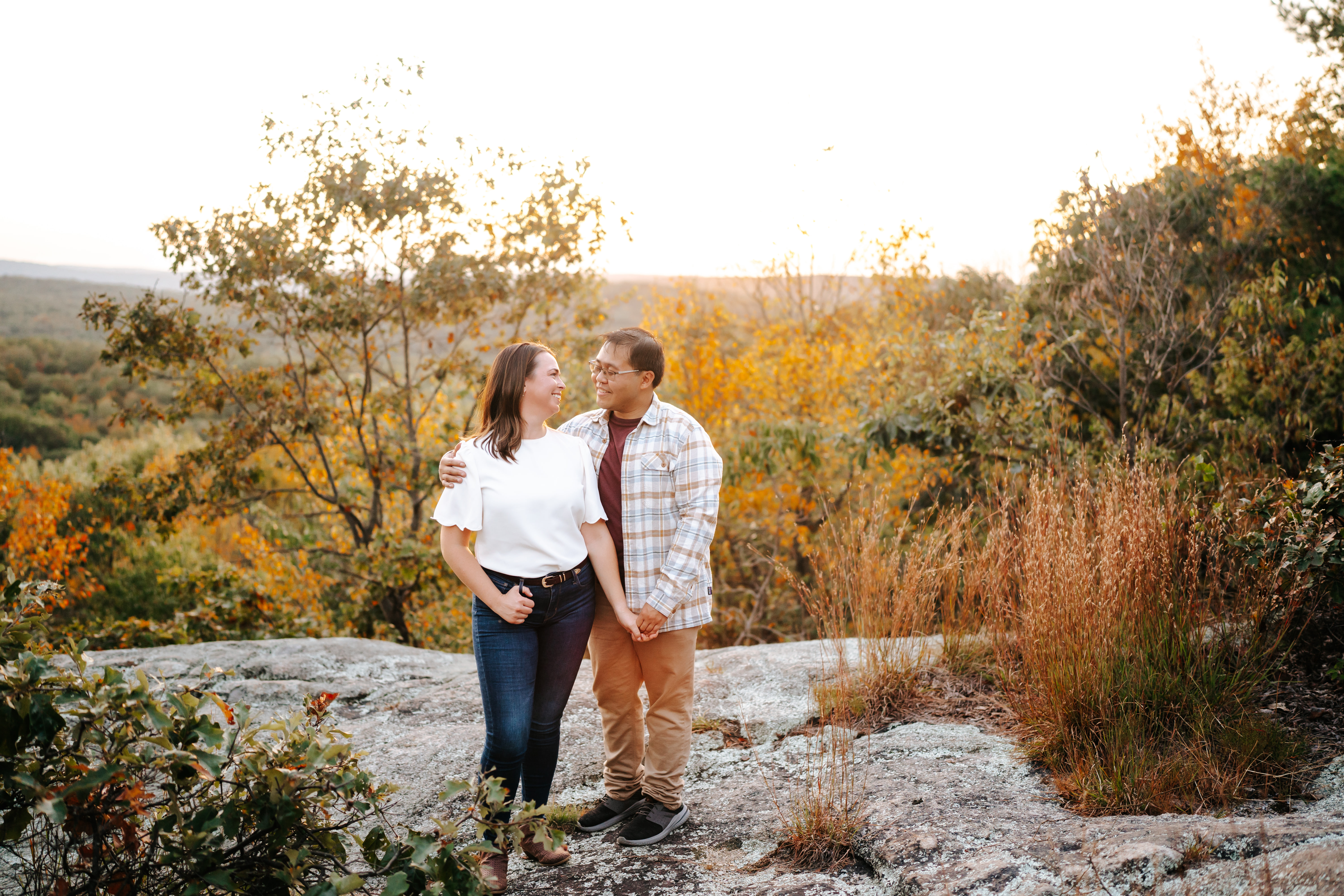 Fall Norvin Green State Forest Ringwood Engagement Session New Jersey Wedding Photographer