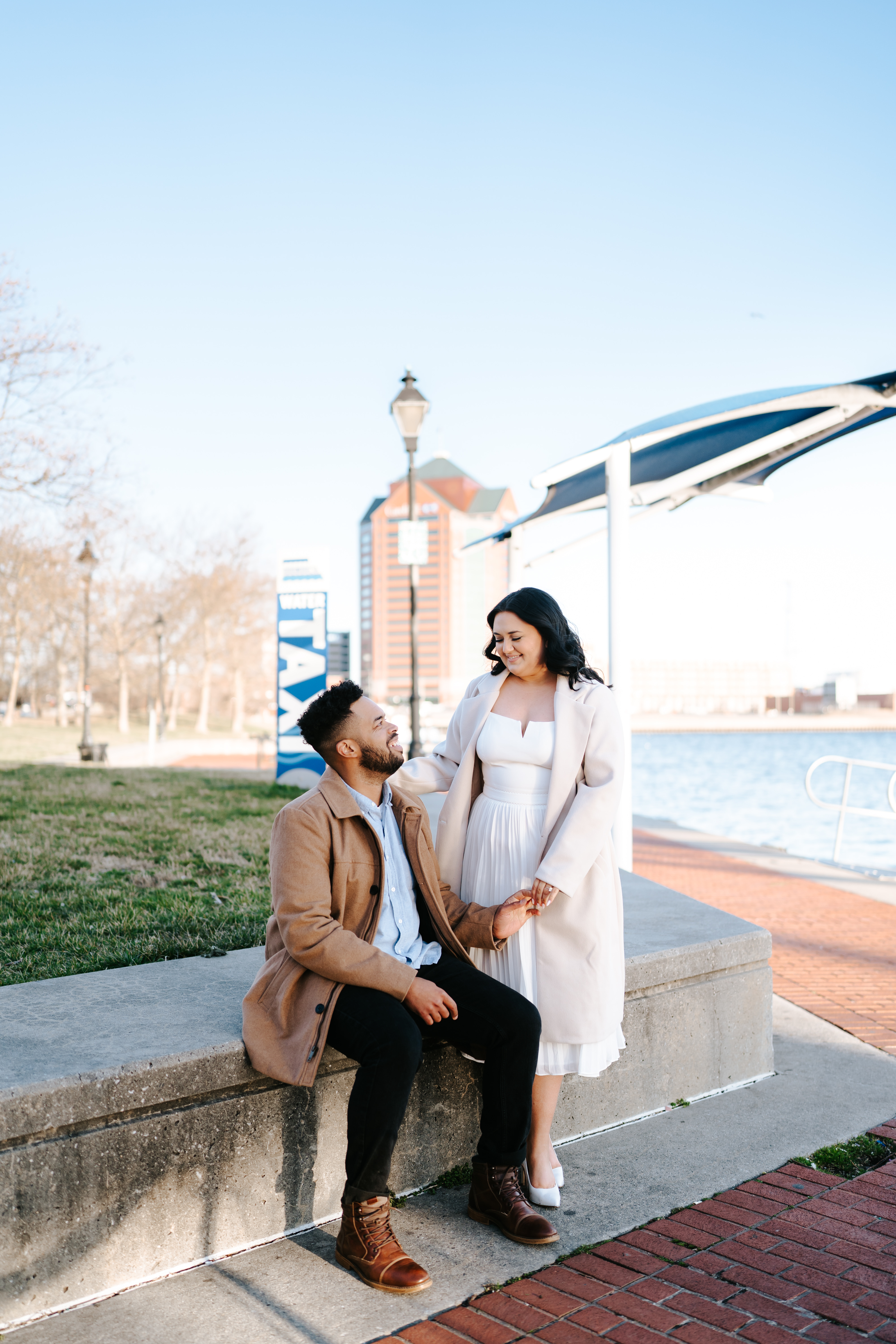 Spring Fells Point Baltimore Engagement Session Maryland Wedding Photographer