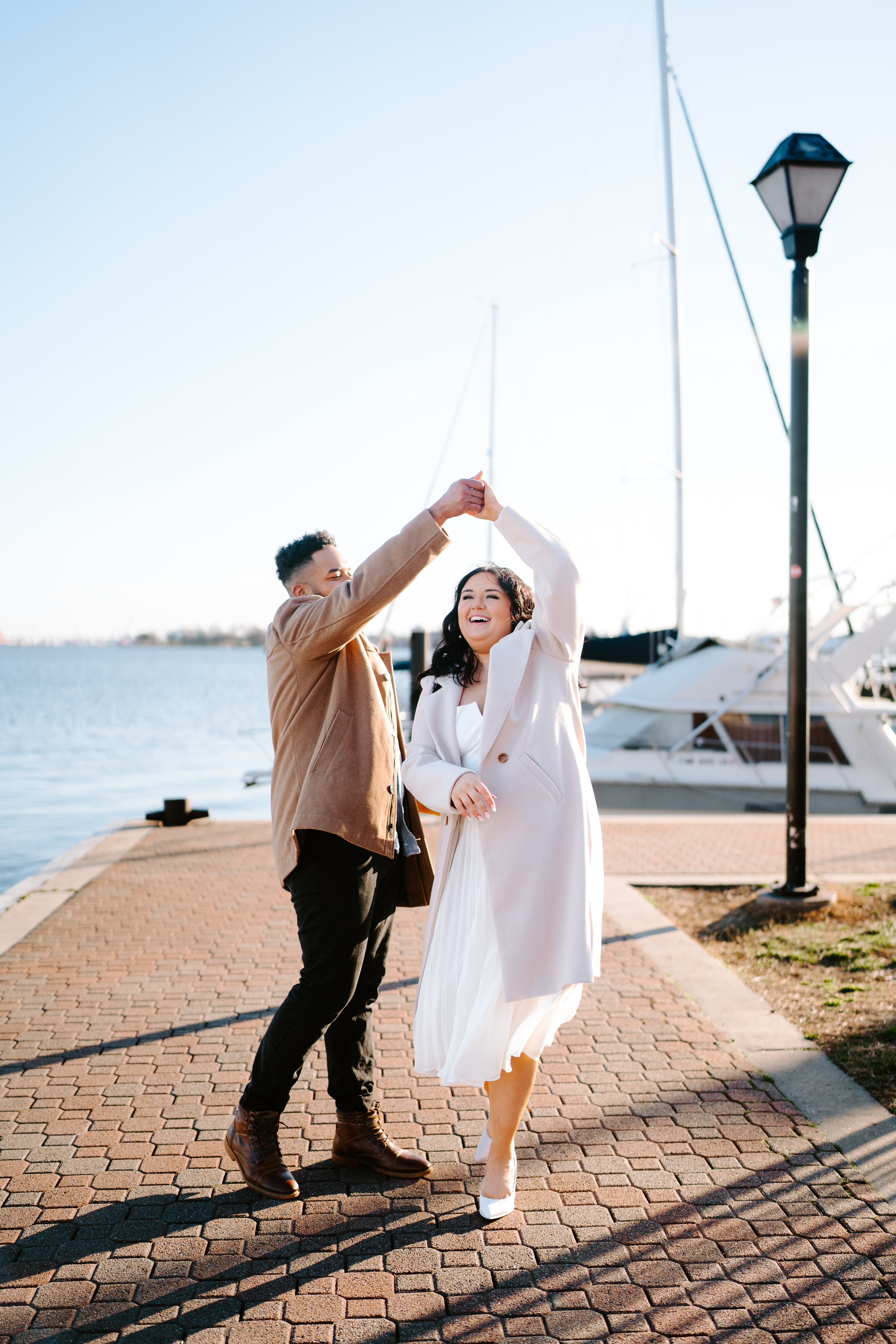 Spring Fells Point Baltimore Engagement Session Maryland Wedding Photographer