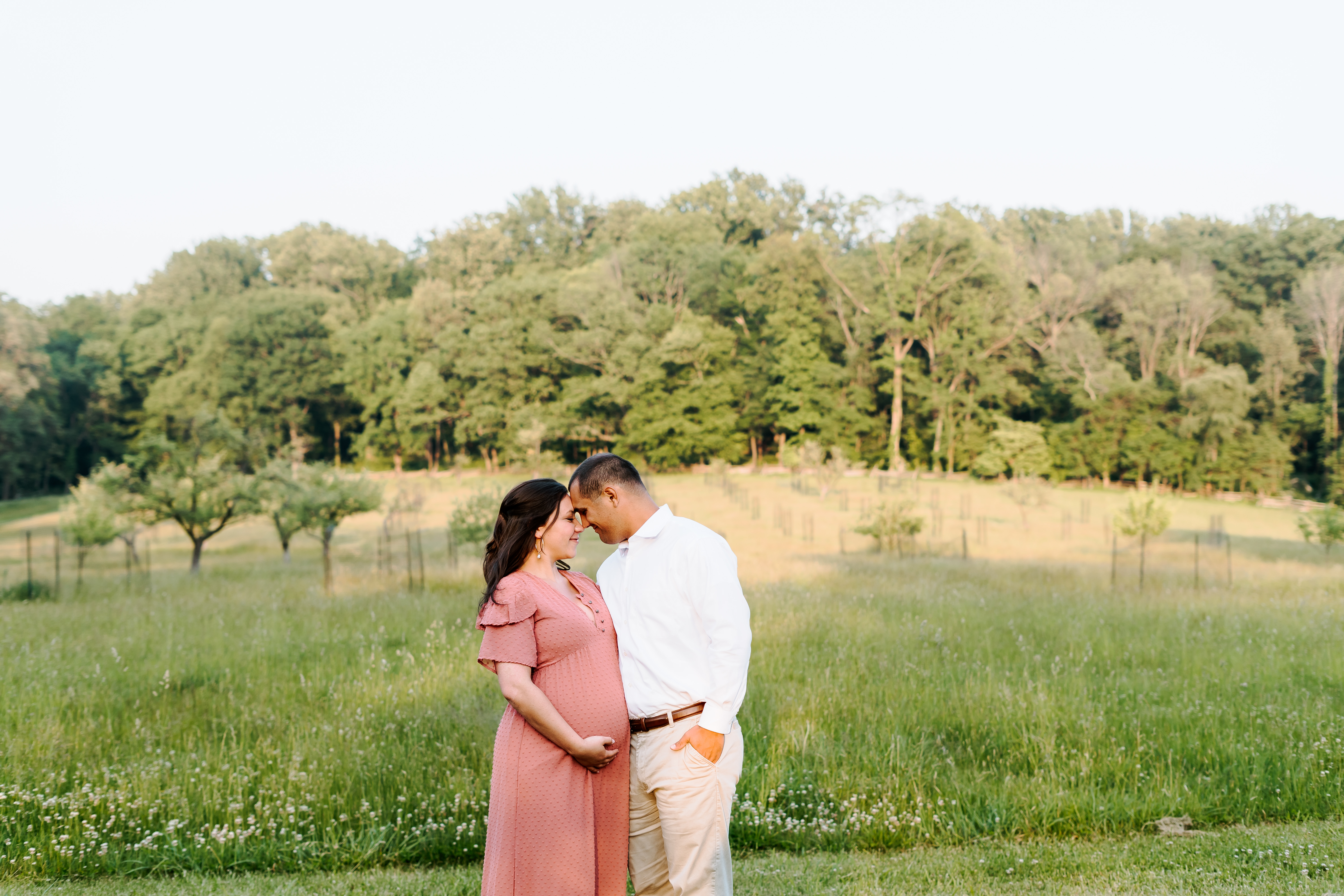 Spring Jockey Hollow Morristown Maternity Session New Jersey Maternity Photographer