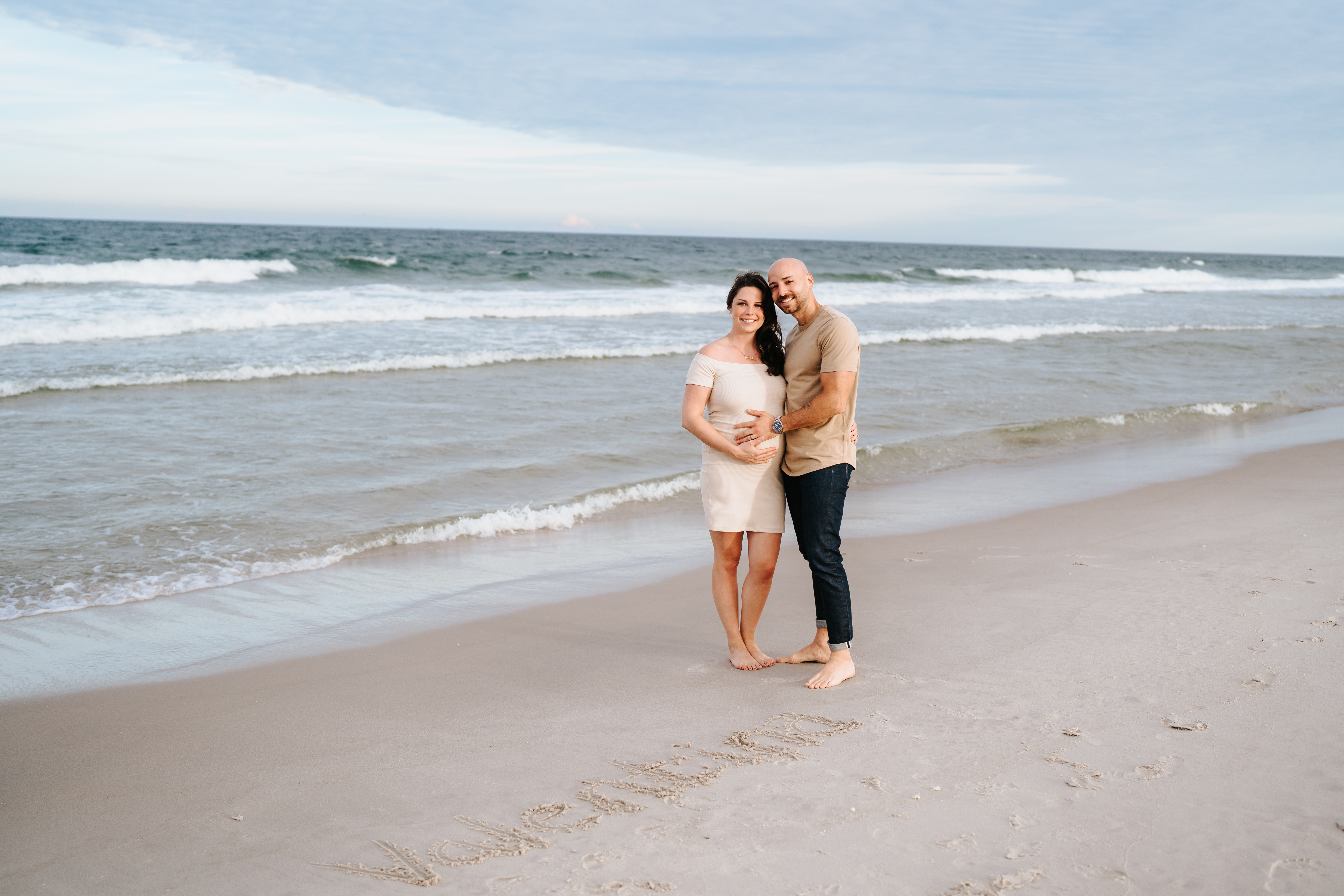 Summer Sunset Manor Beach Lavallette Maternity Session New Jersey Maternity Photographer