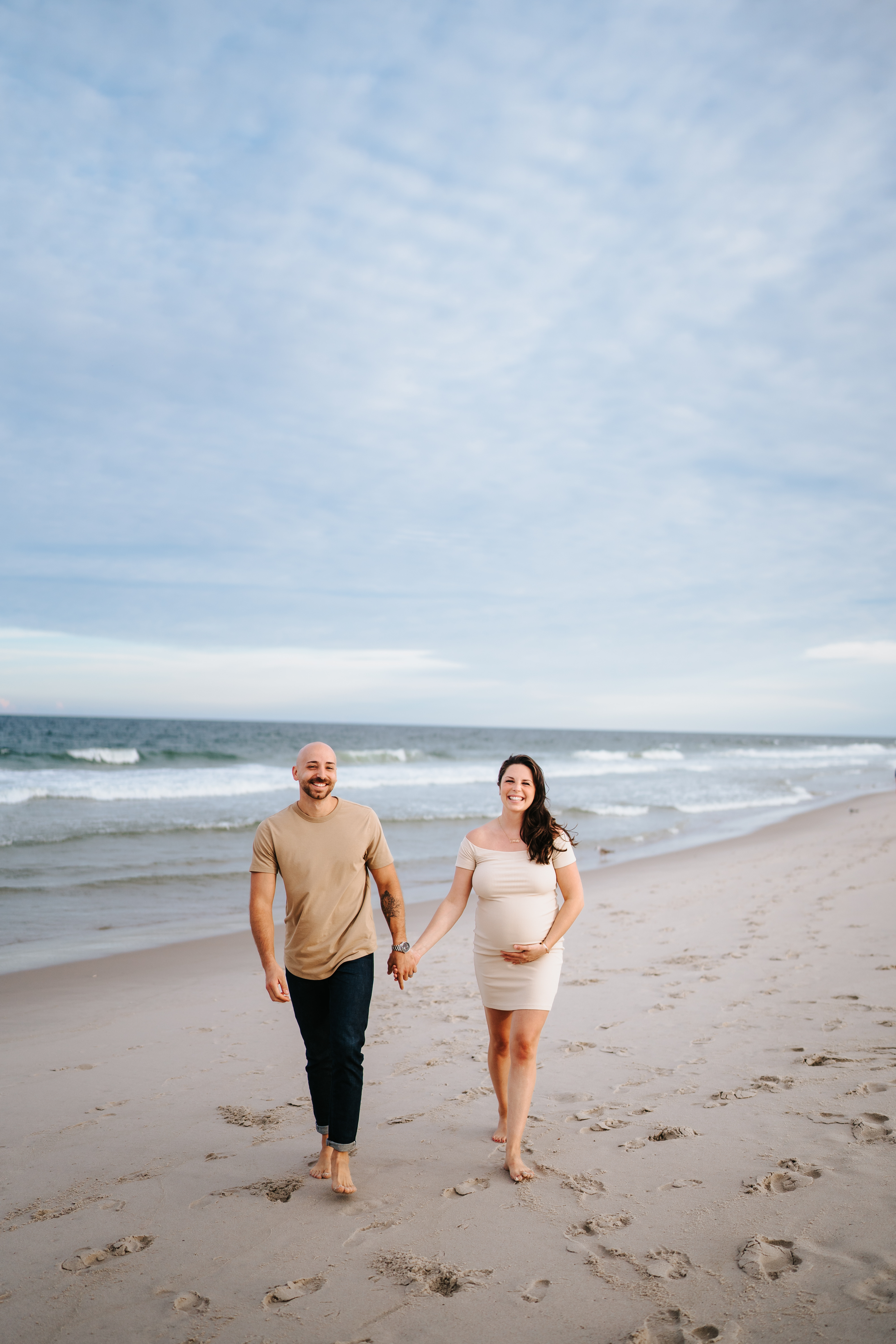 Summer Sunset Manor Beach Lavallette Maternity Session New Jersey Maternity Photographer