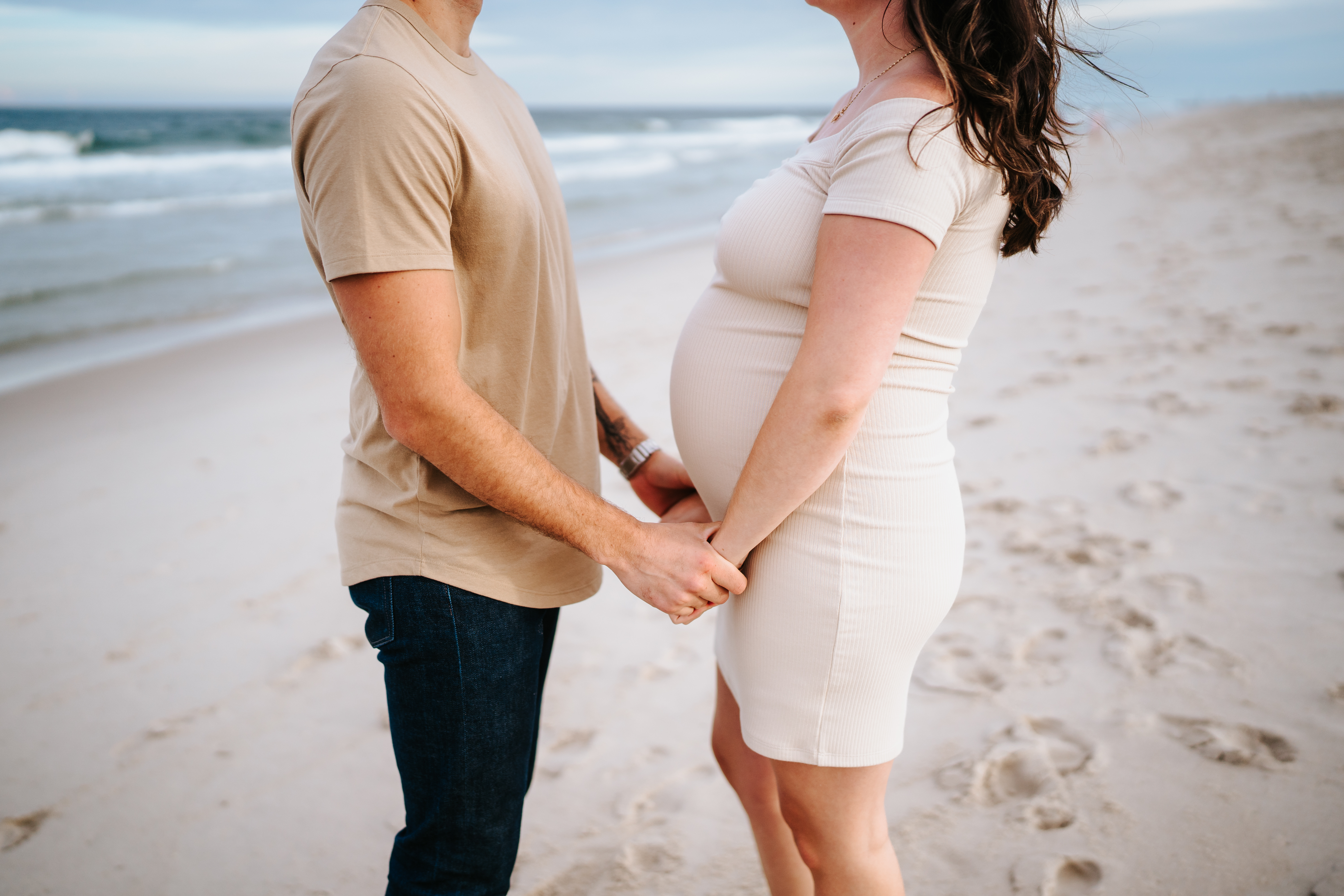 Summer Sunset Manor Beach Lavallette Maternity Session New Jersey Maternity Photographer