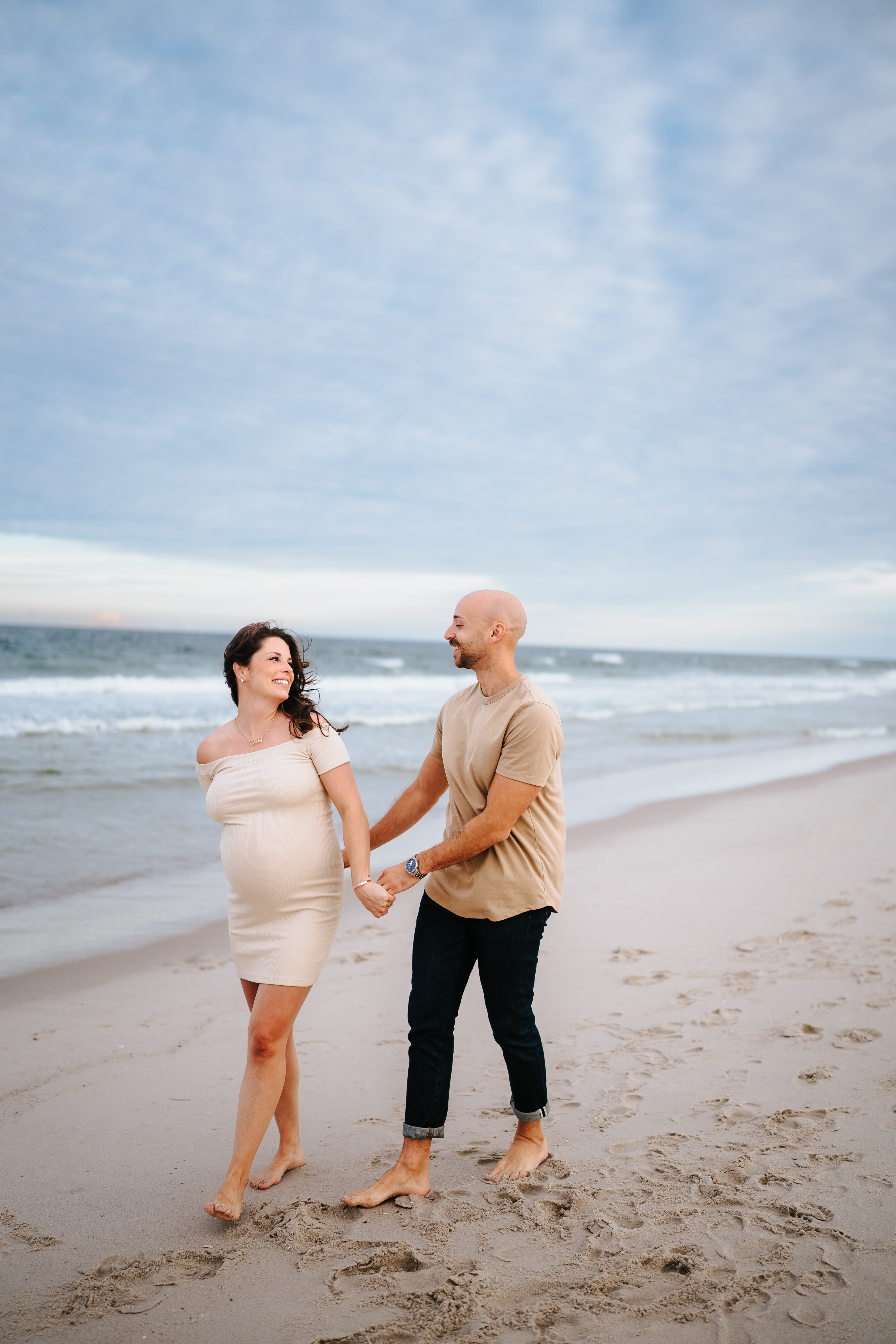Summer Sunset Manor Beach Lavallette Maternity Session New Jersey Maternity Photographer
