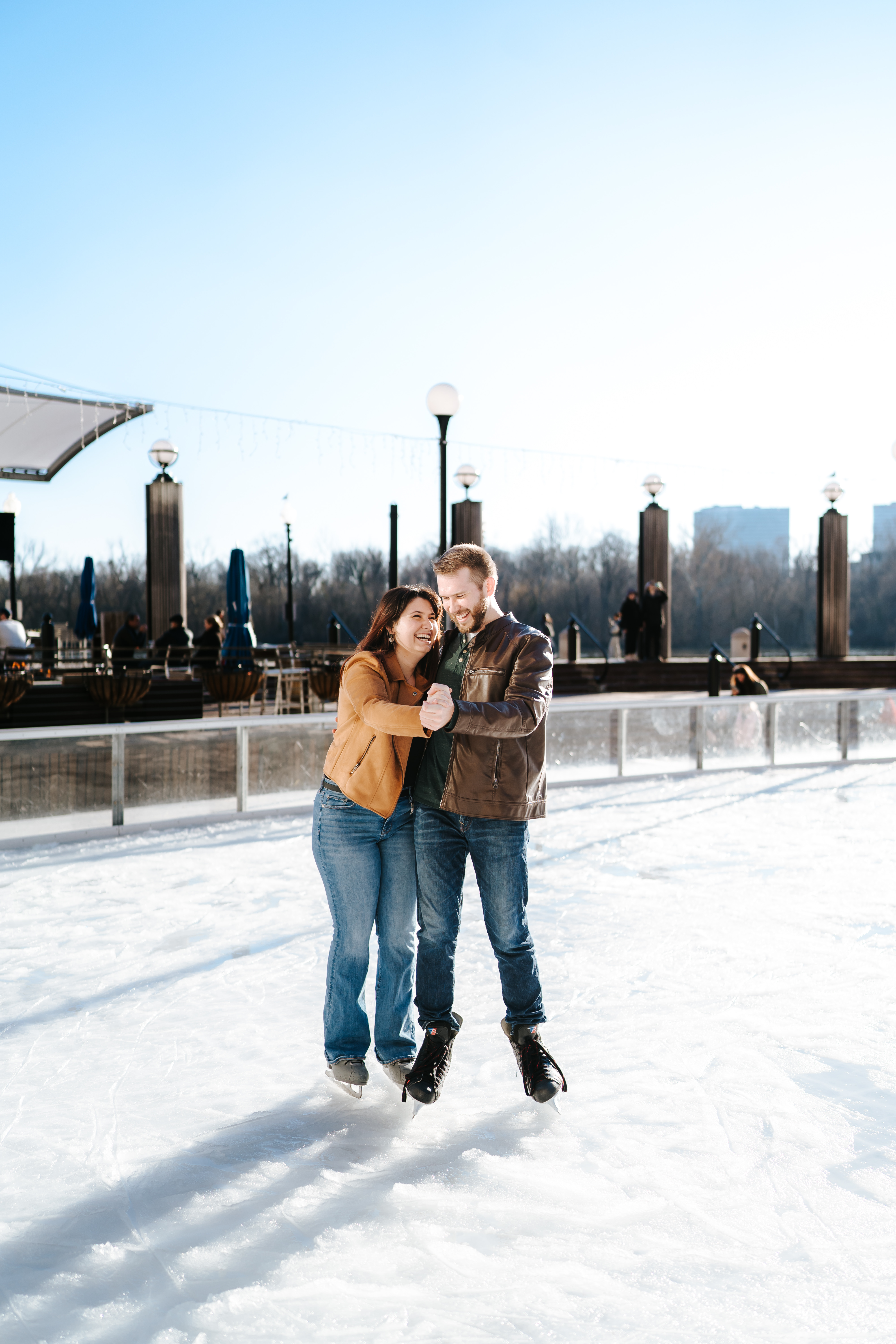 Winter Georgetown Waterfront Engagement Session Park District of Columbia Wedding Photographer