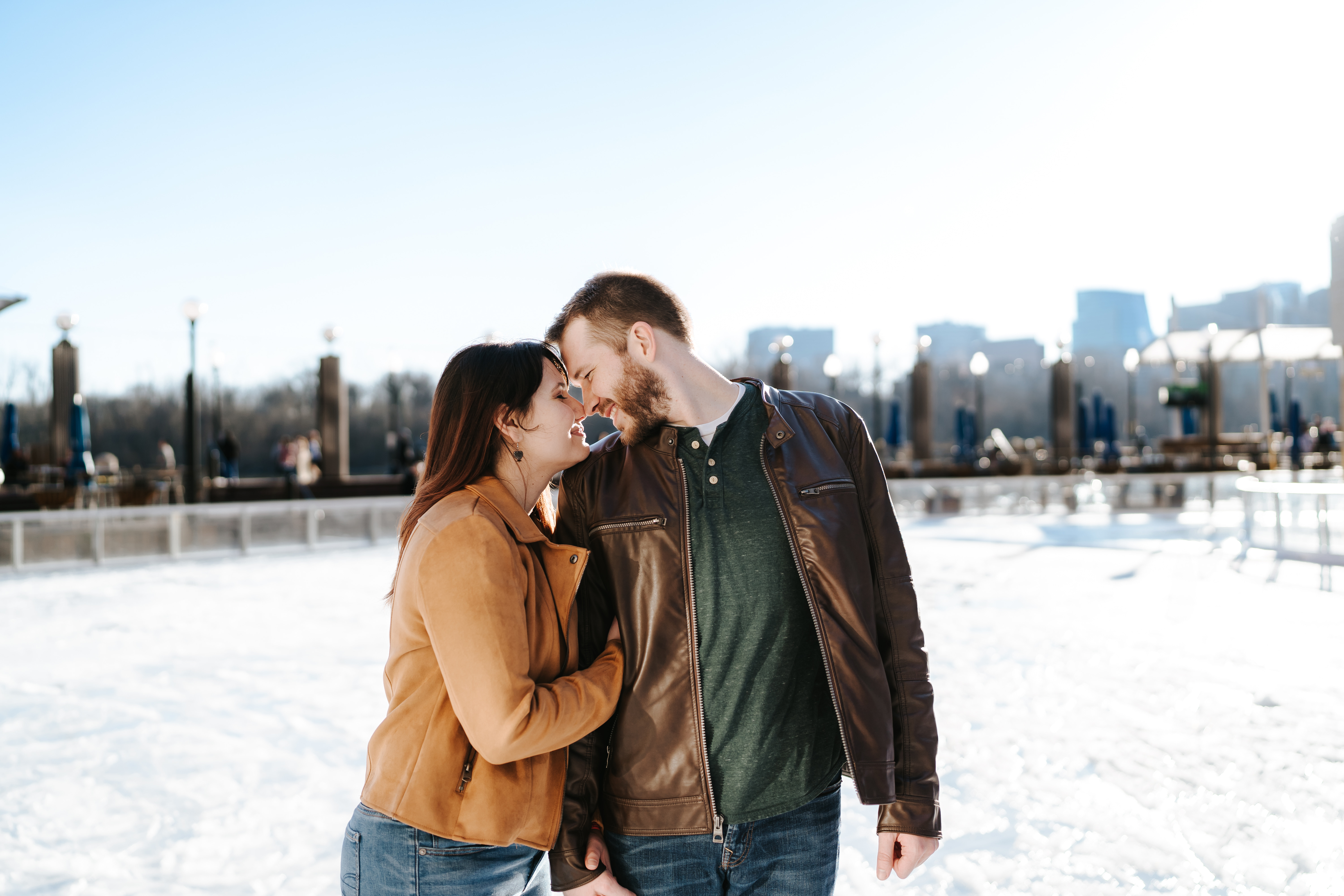 Winter Georgetown Waterfront Engagement Session Park District of Columbia Wedding Photographer