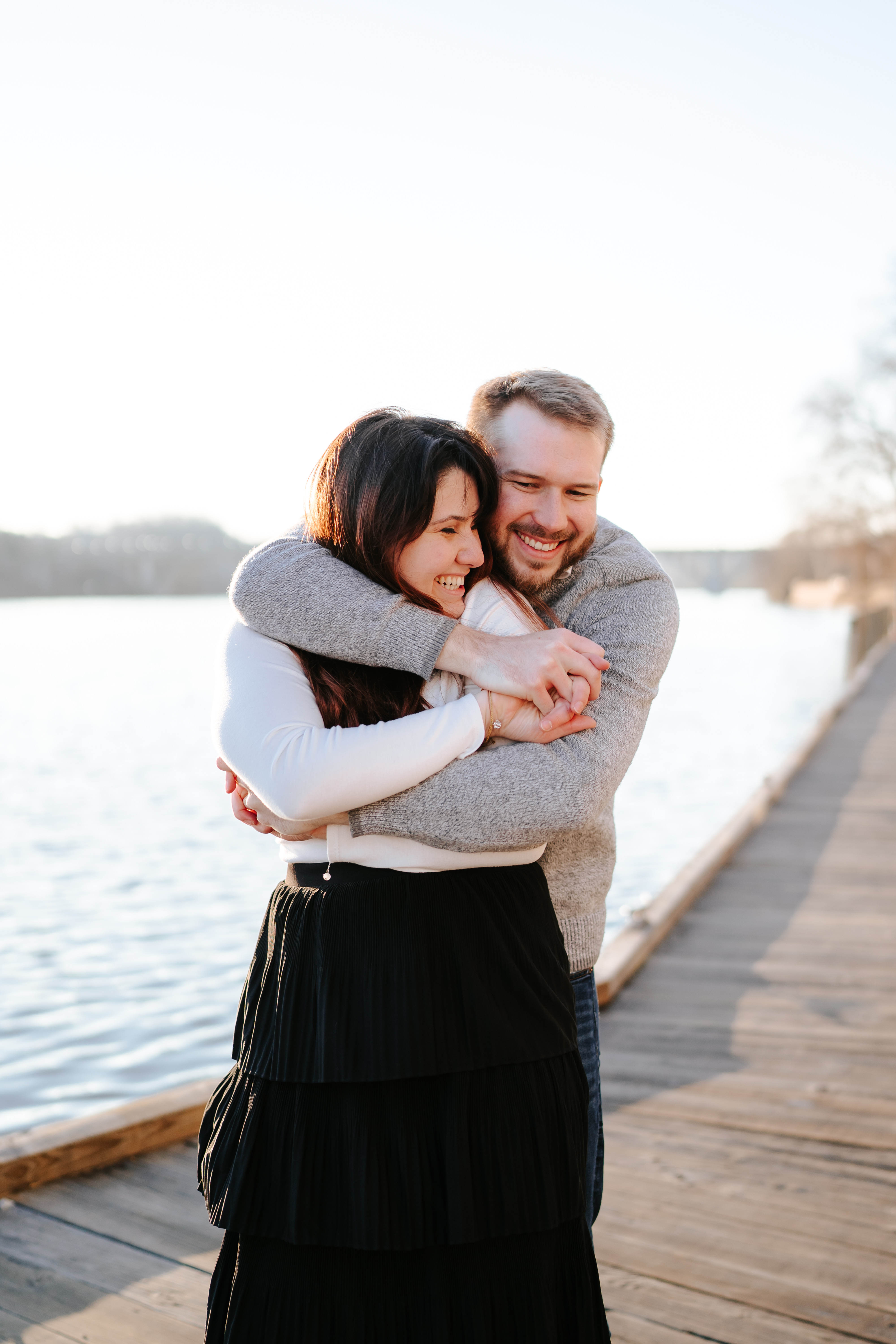 Winter Georgetown Waterfront Engagement Session Park District of Columbia Wedding Photographer