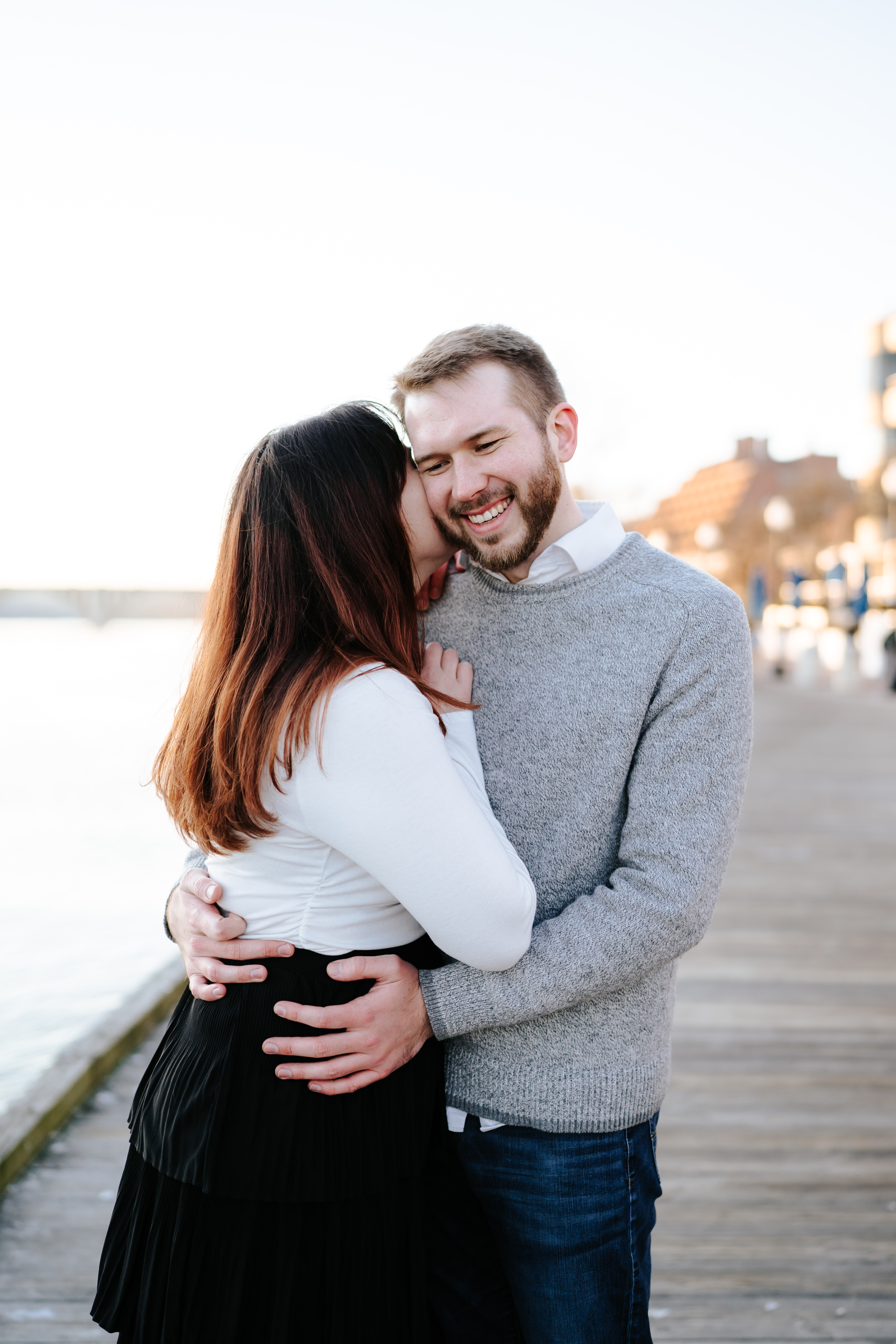 Winter Georgetown Waterfront Engagement Session Park District of Columbia Wedding Photographer