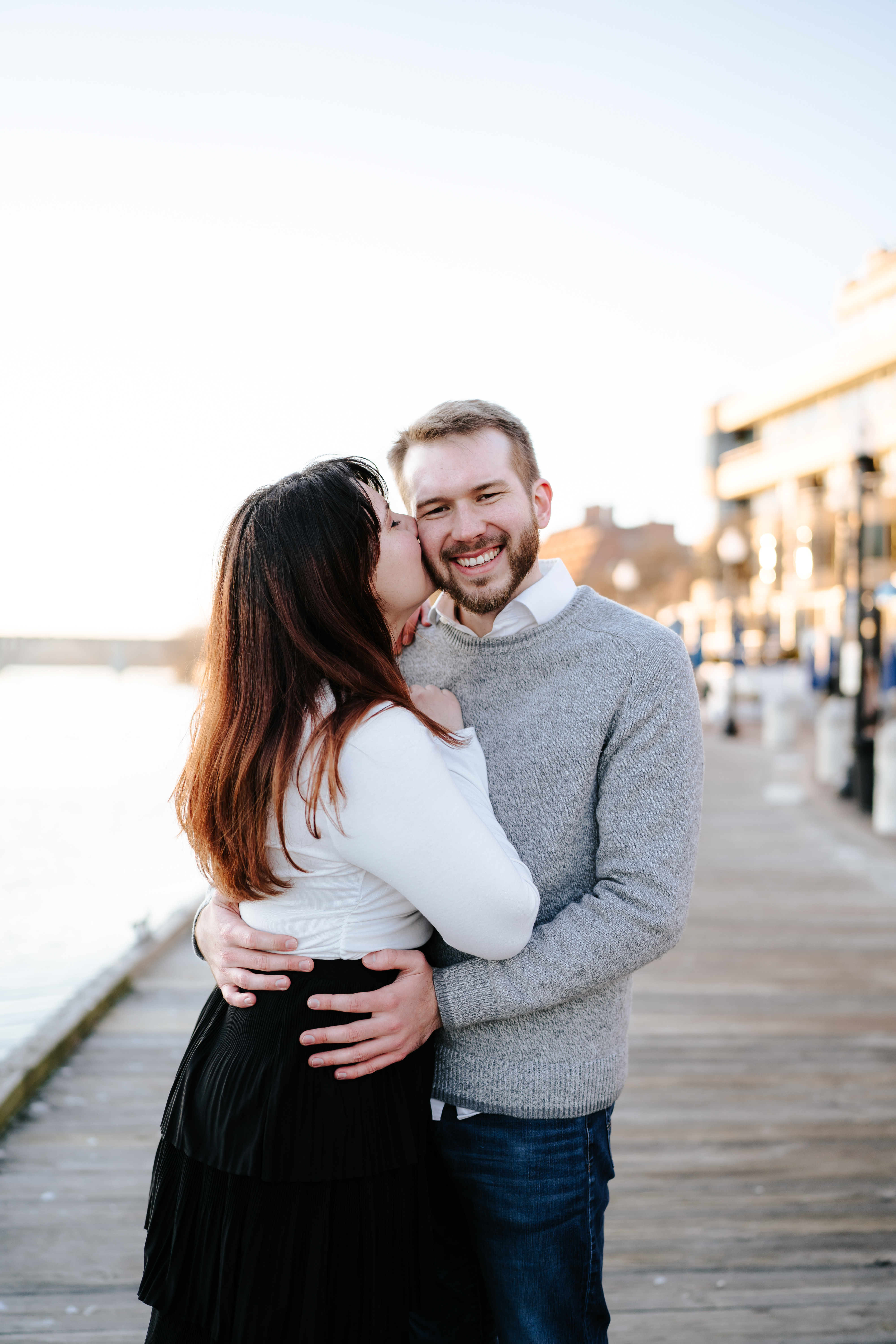 Winter Georgetown Waterfront Engagement Session Park District of Columbia Wedding Photographer