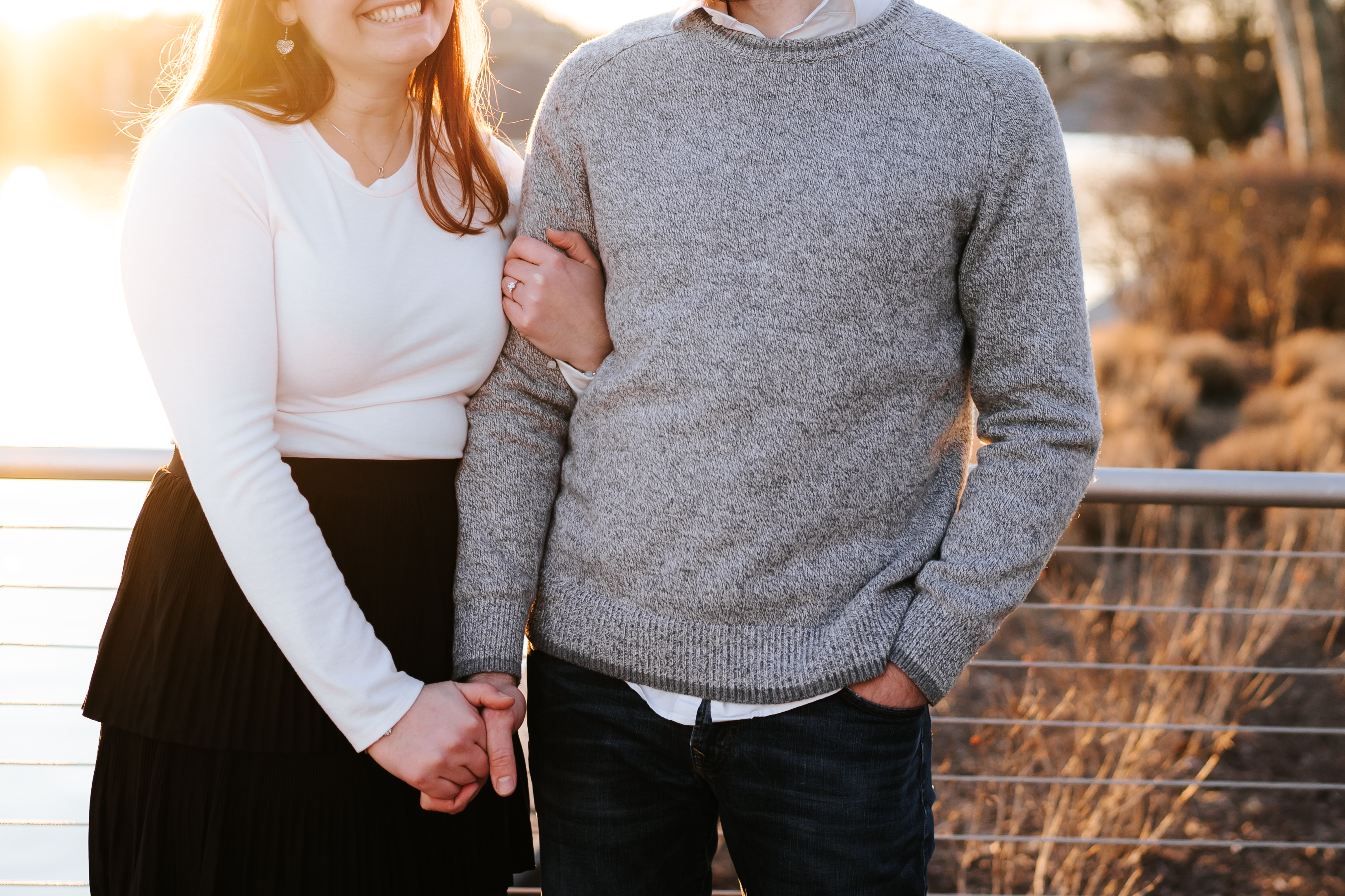 Winter Georgetown Waterfront Engagement Session Park District of Columbia Wedding Photographer