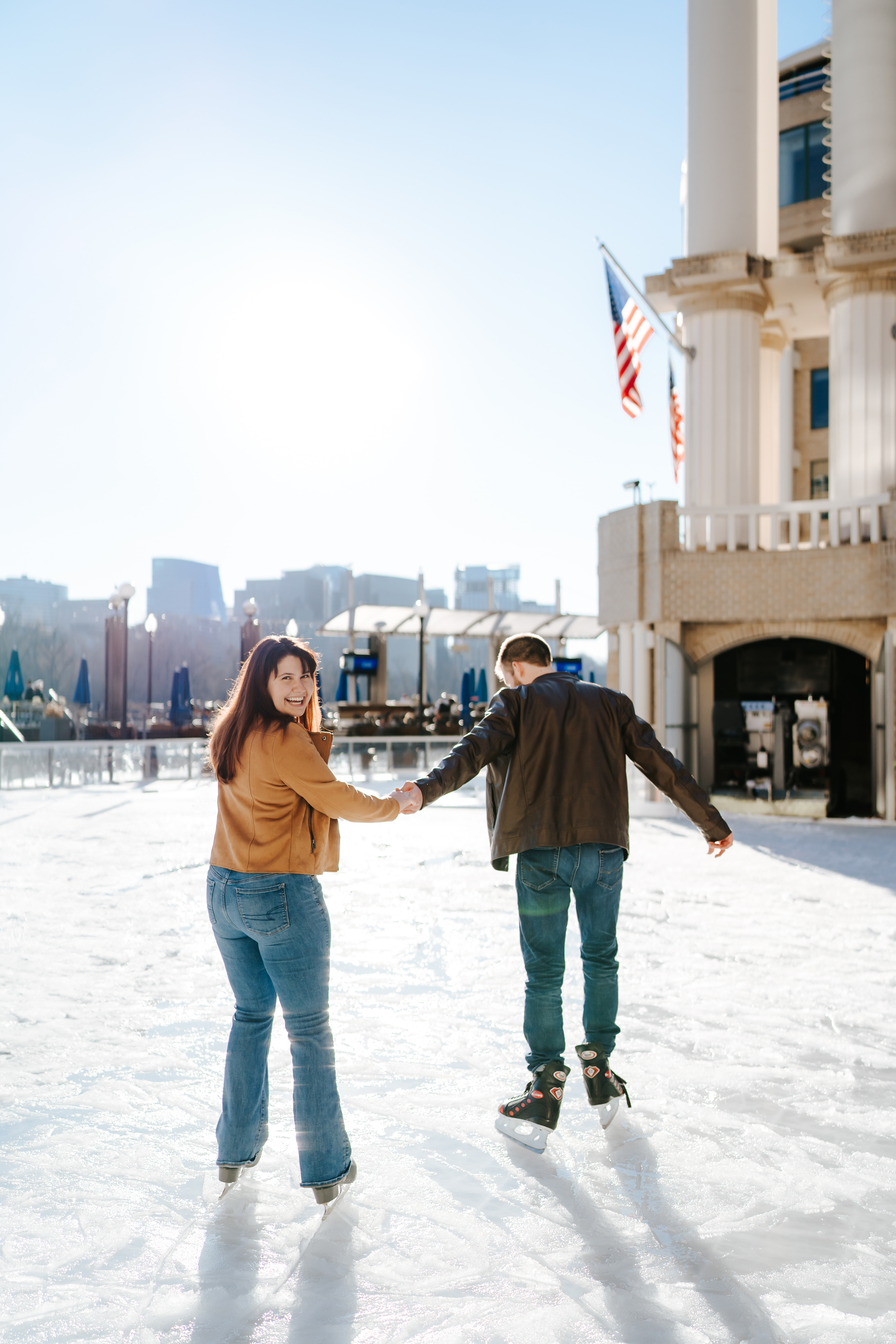 Winter Georgetown Waterfront Engagement Session Park District of Columbia Wedding Photographer