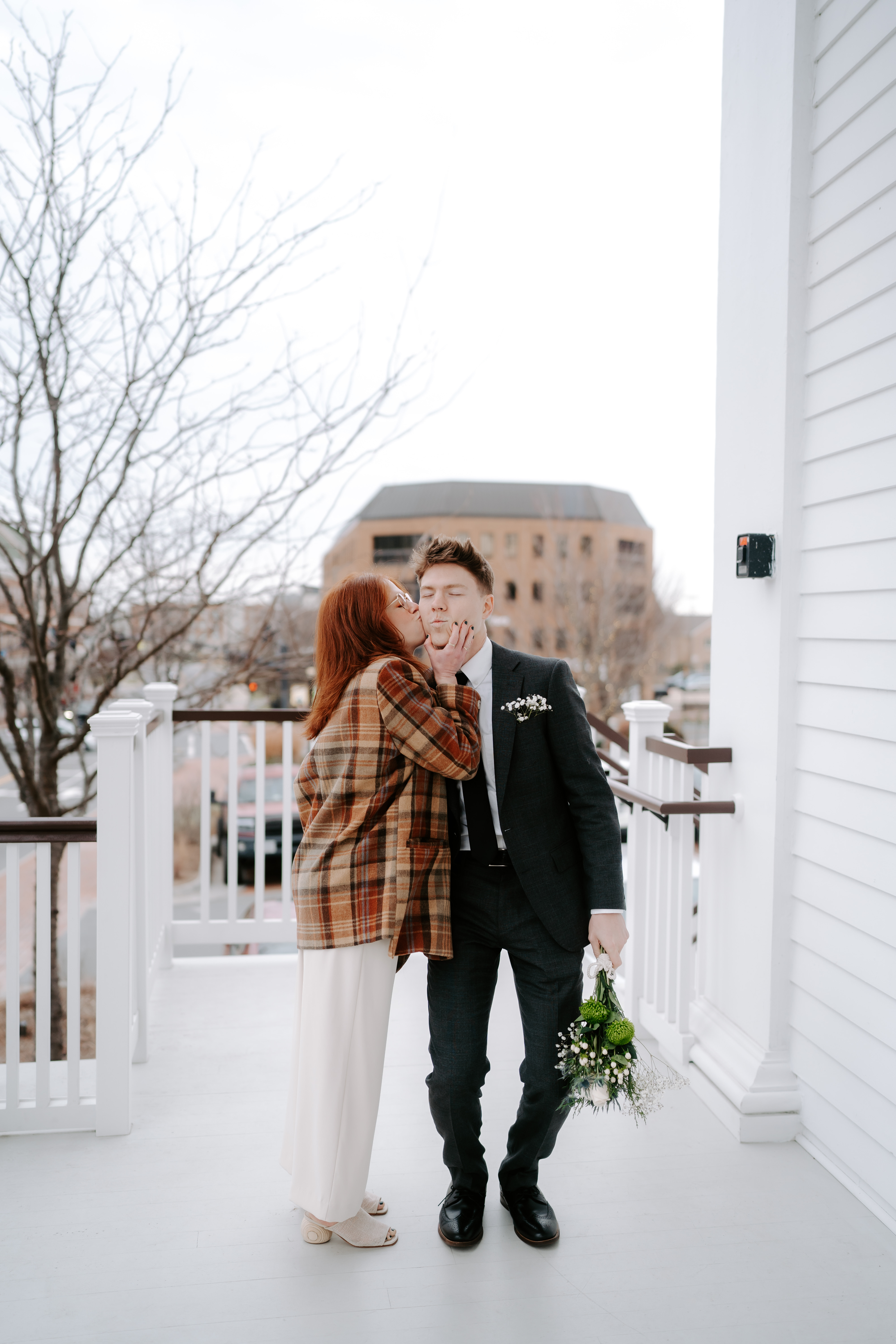 Winter Historic Courthouse Fairfax County Elopement Virginia Wedding Photographer