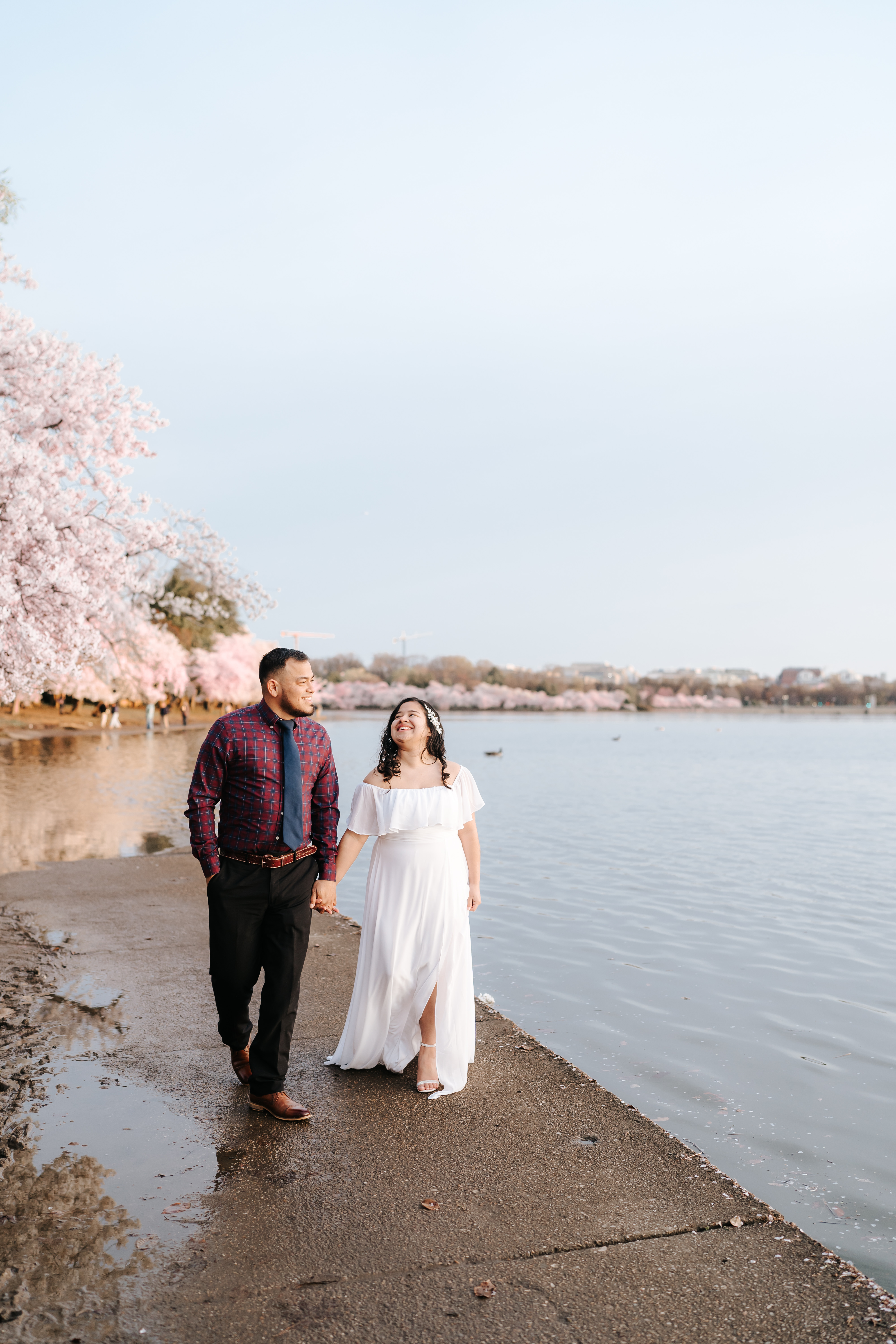 Spring Tidal Basin Washington Engagement Session District of Columbia Washington Wedding Photographer