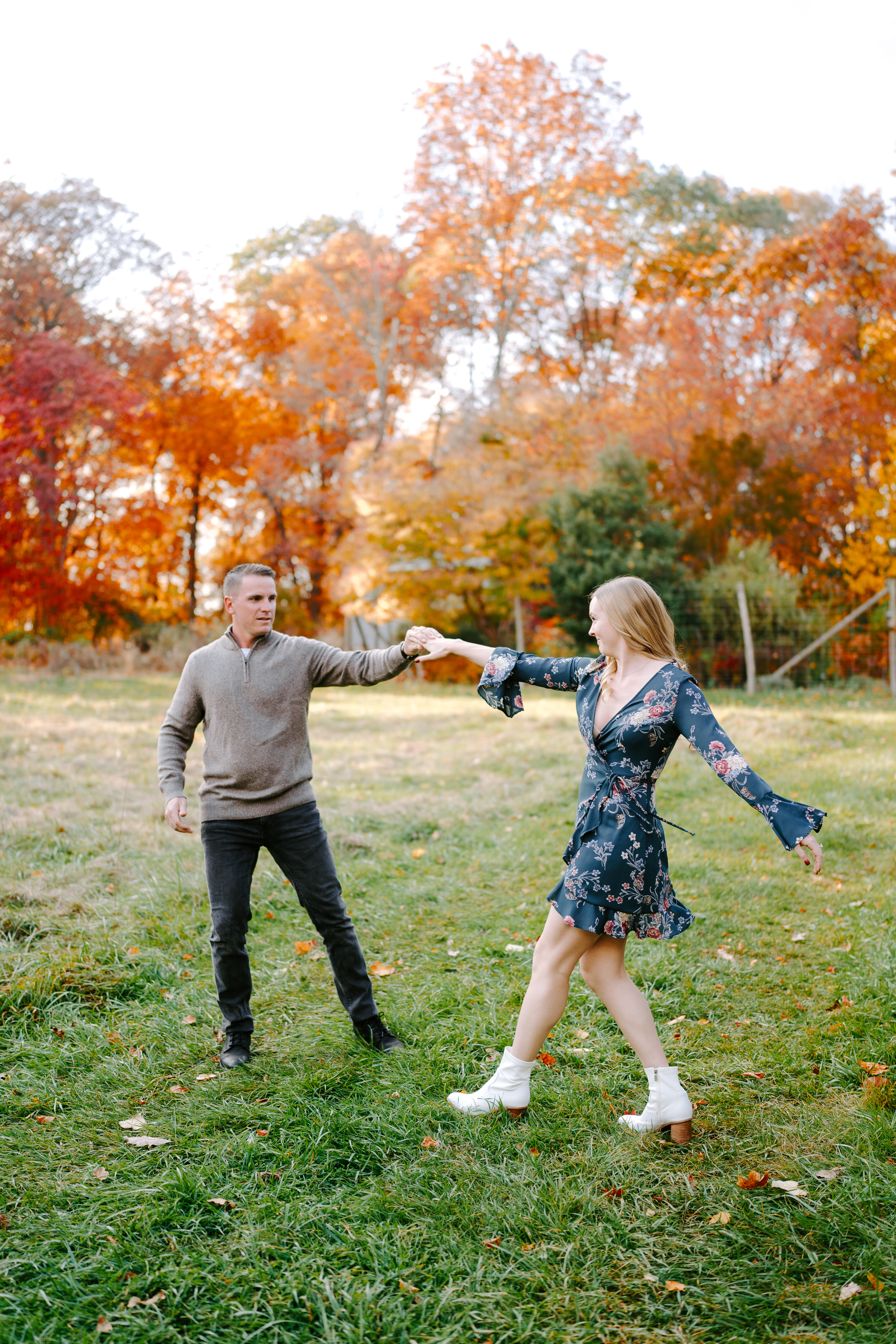 Fall Cross Estate Gardens Bernardsville Engagement Session New Jersey Wedding Photographer