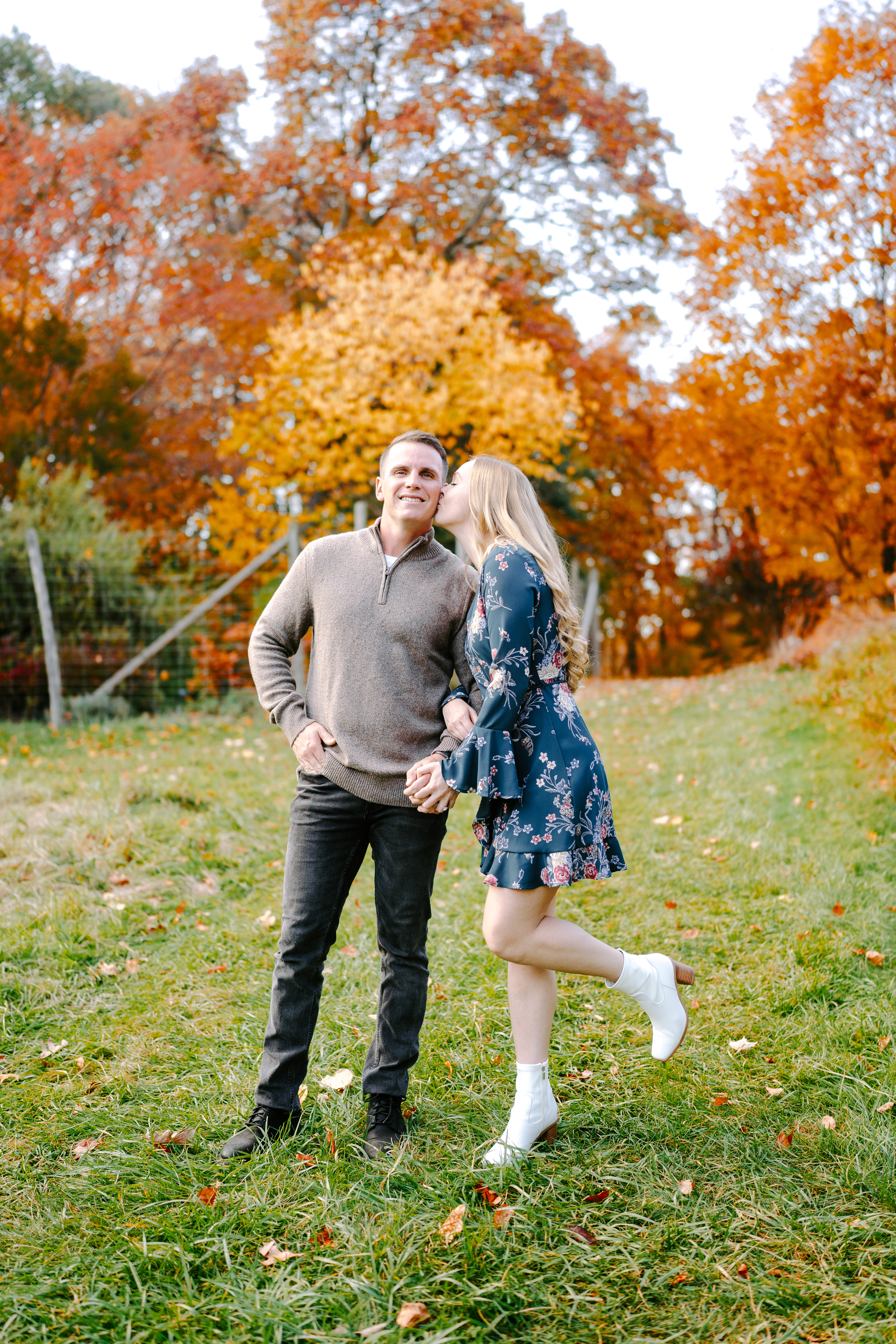 Fall Cross Estate Gardens Bernardsville Engagement Session New Jersey Wedding Photographer