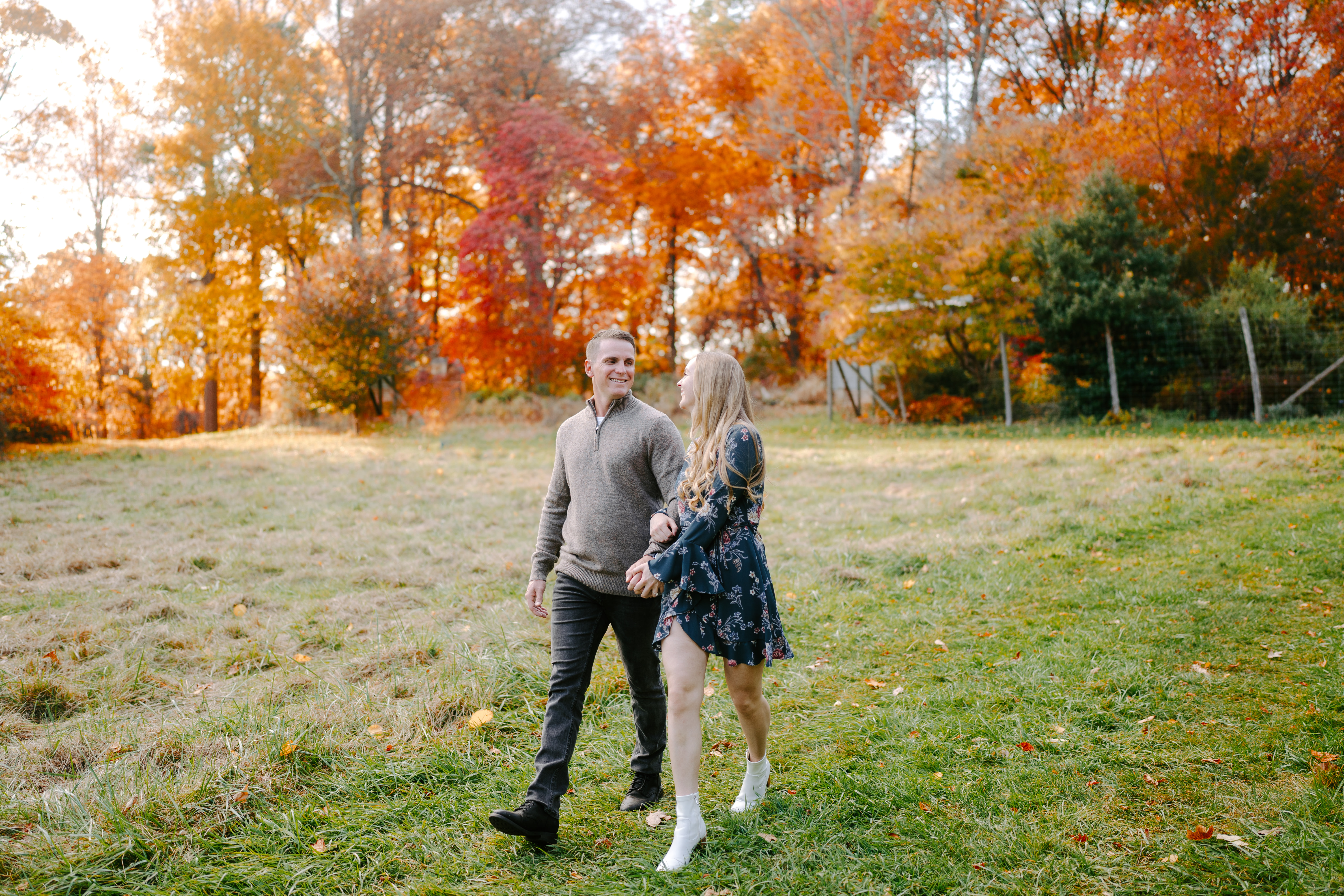 Fall Cross Estate Gardens Bernardsville Engagement Session New Jersey Wedding Photographer