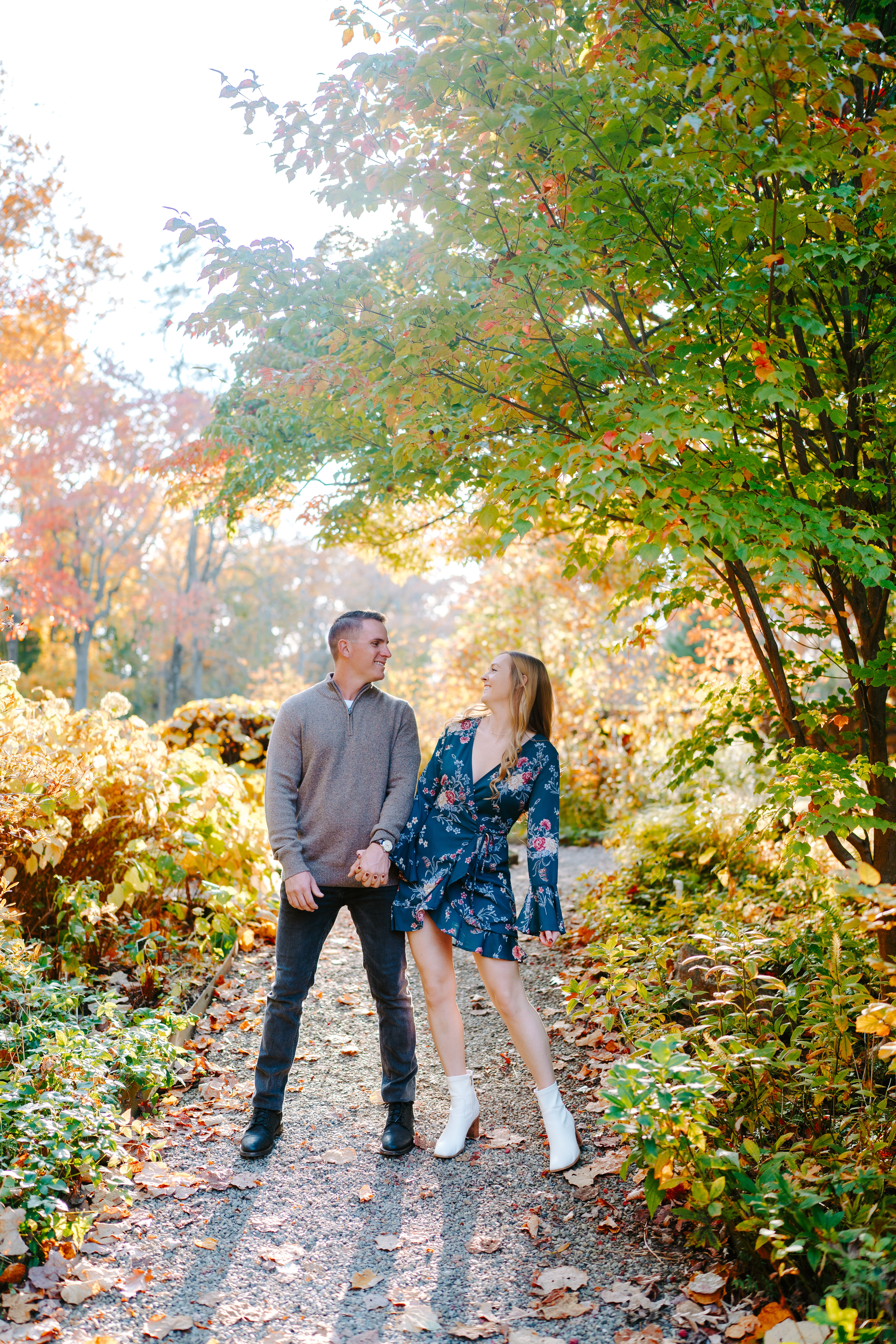 Fall Cross Estate Gardens Bernardsville Engagement Session New Jersey Wedding Photographer