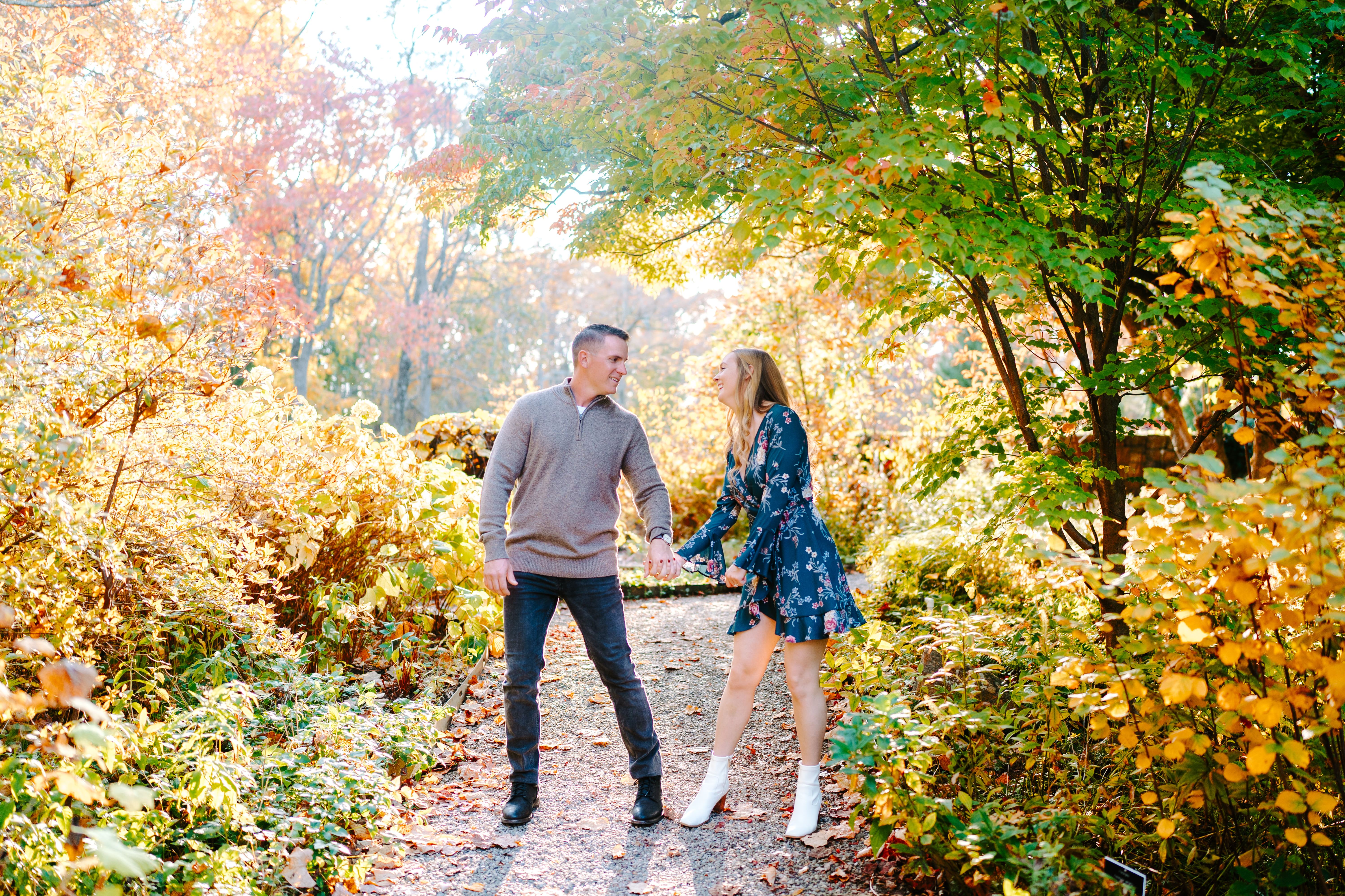 Fall Cross Estate Gardens Bernardsville Engagement Session New Jersey Wedding Photographer