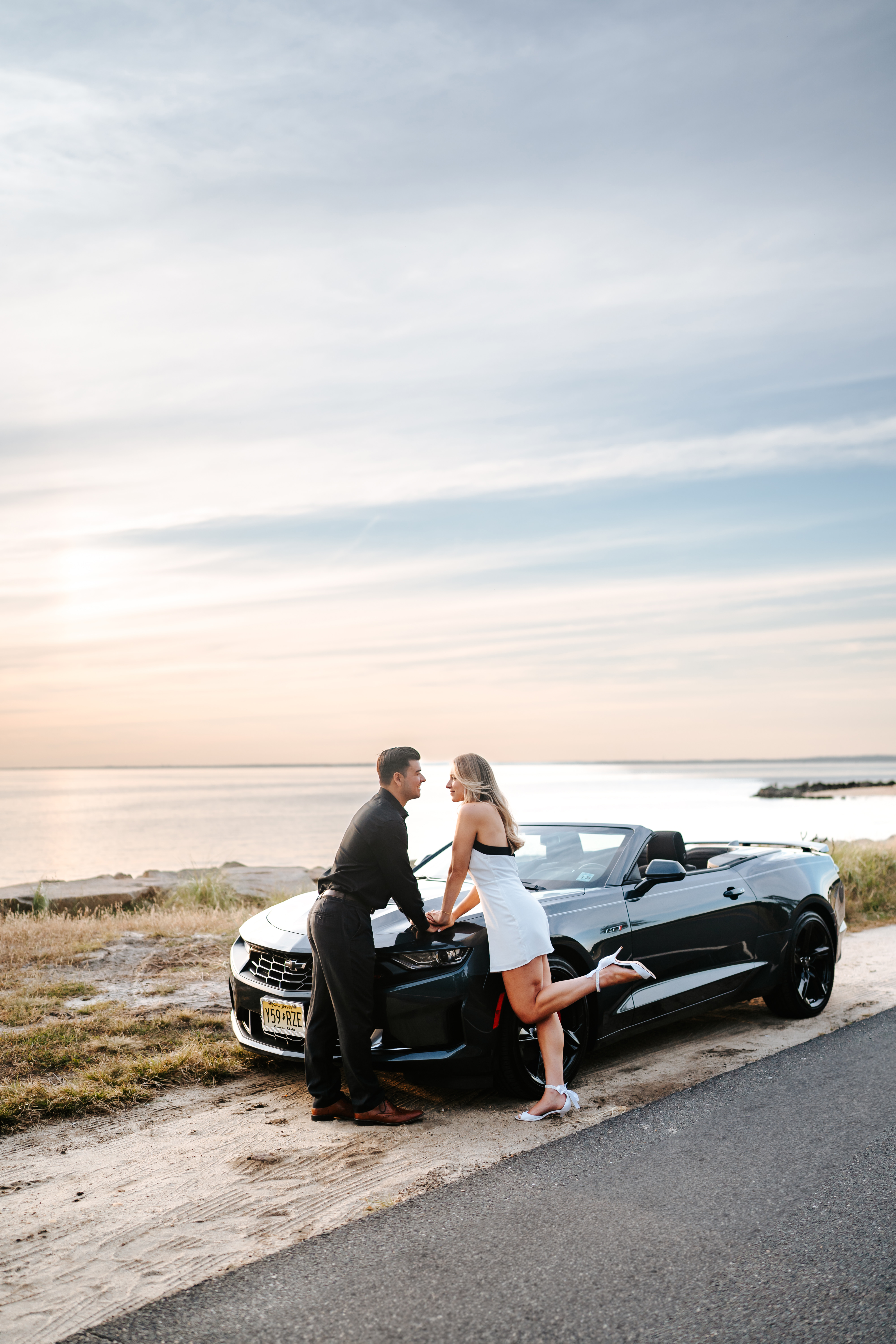 Fall Sandy Hook Beach Engagement Session New Jersey Wedding Photographer