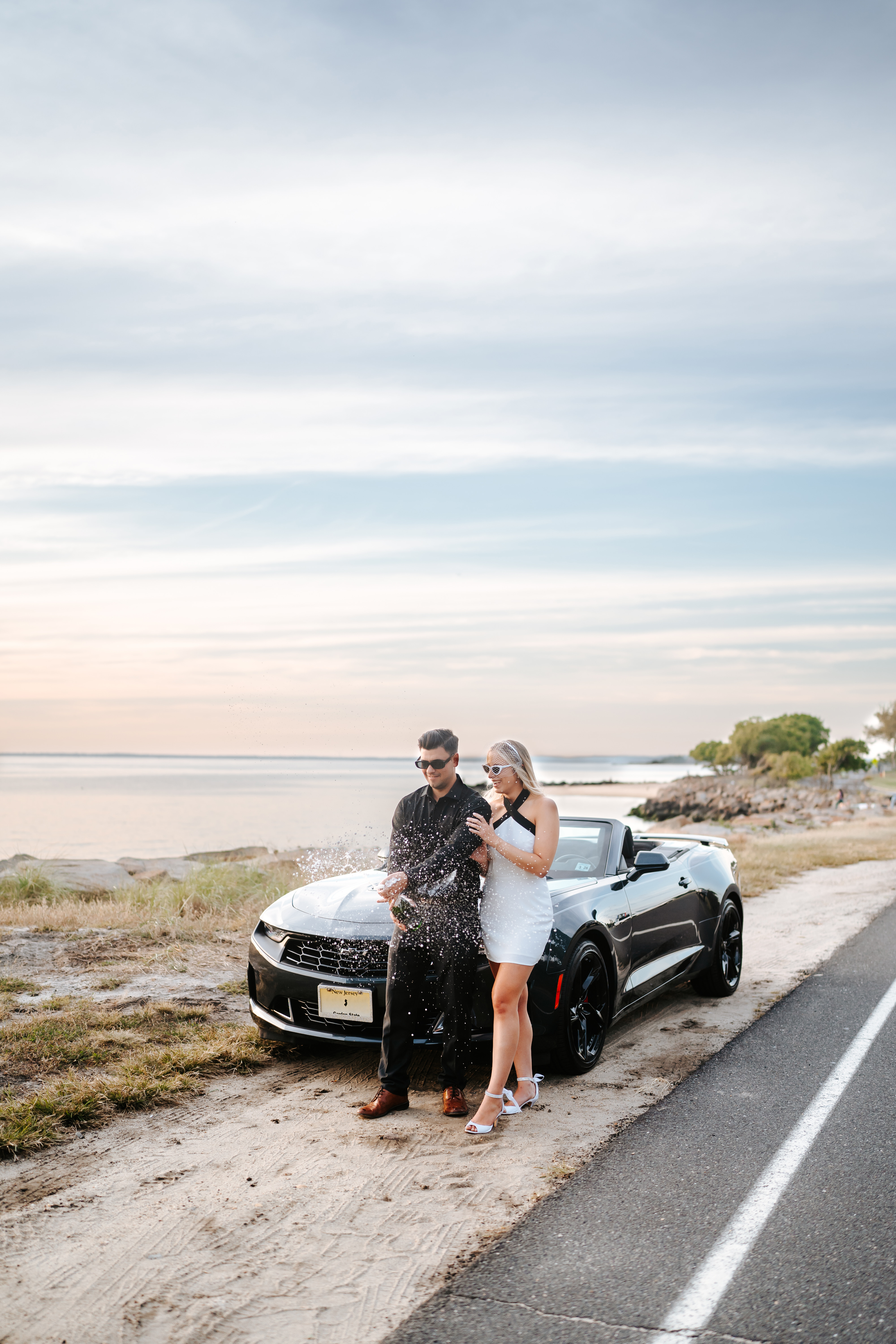 Fall Sandy Hook Beach Engagement Session New Jersey Wedding Photographer