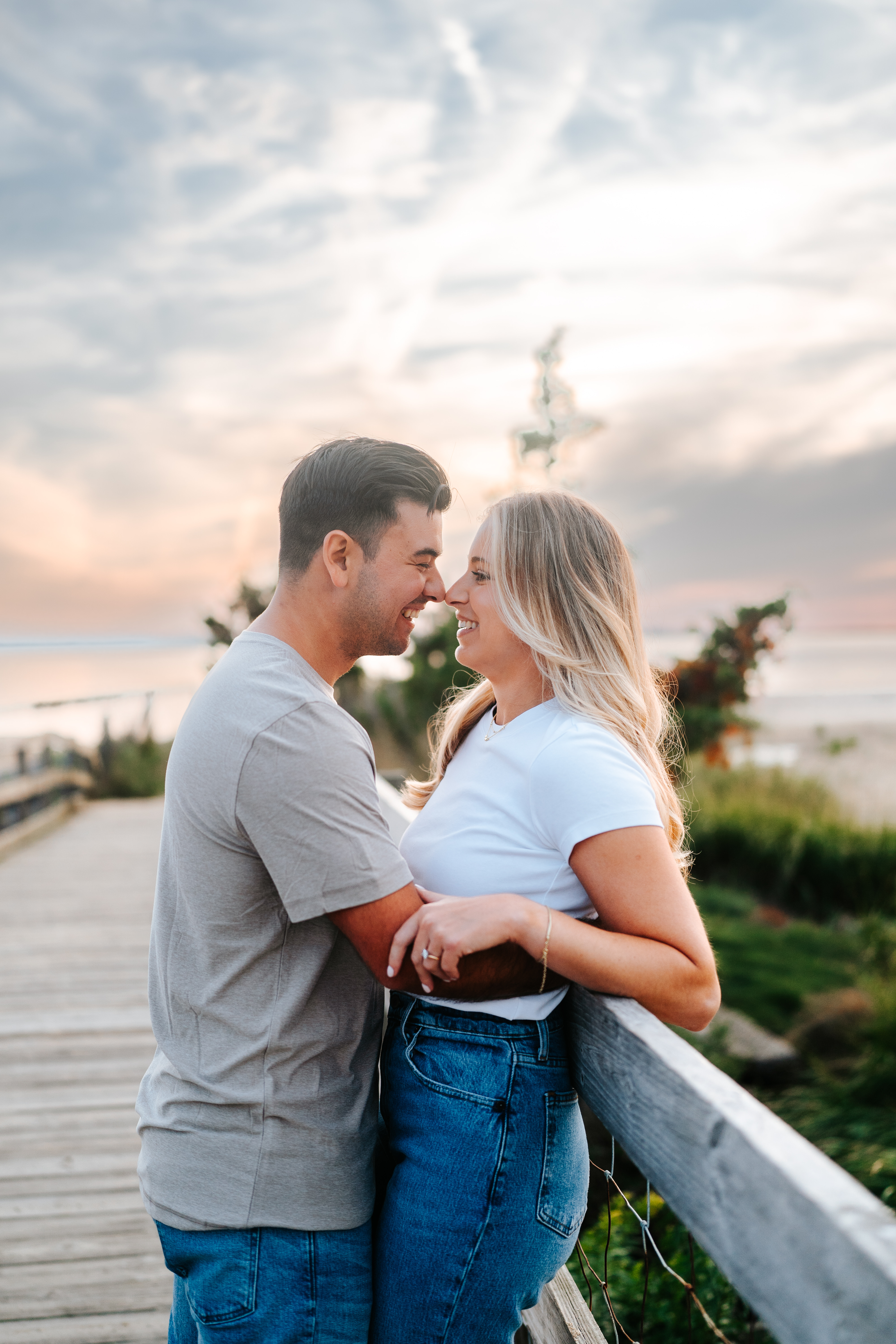 Fall Sandy Hook Beach Engagement Session New Jersey Wedding Photographer