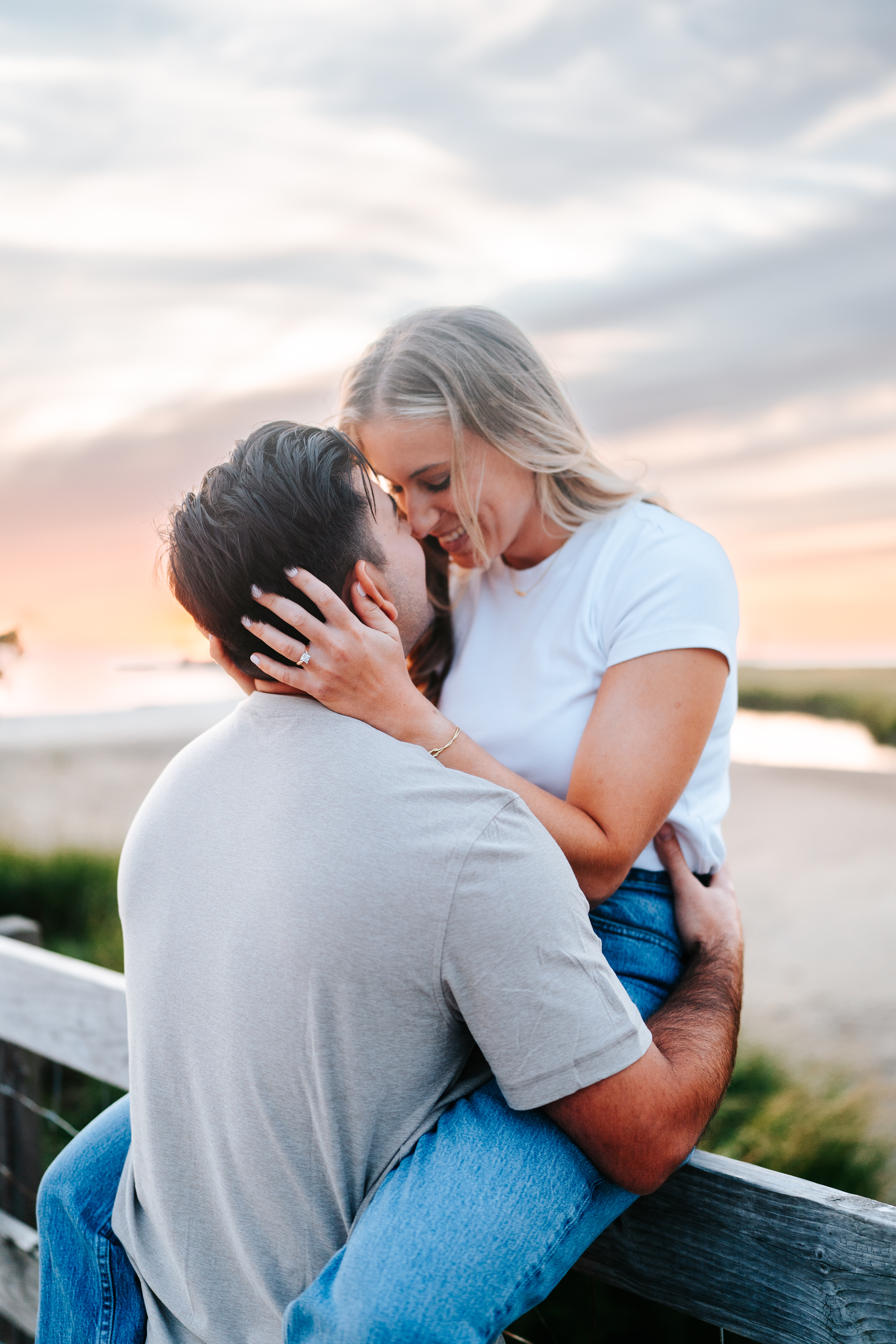 Fall Sandy Hook Beach Engagement Session New Jersey Wedding Photographer