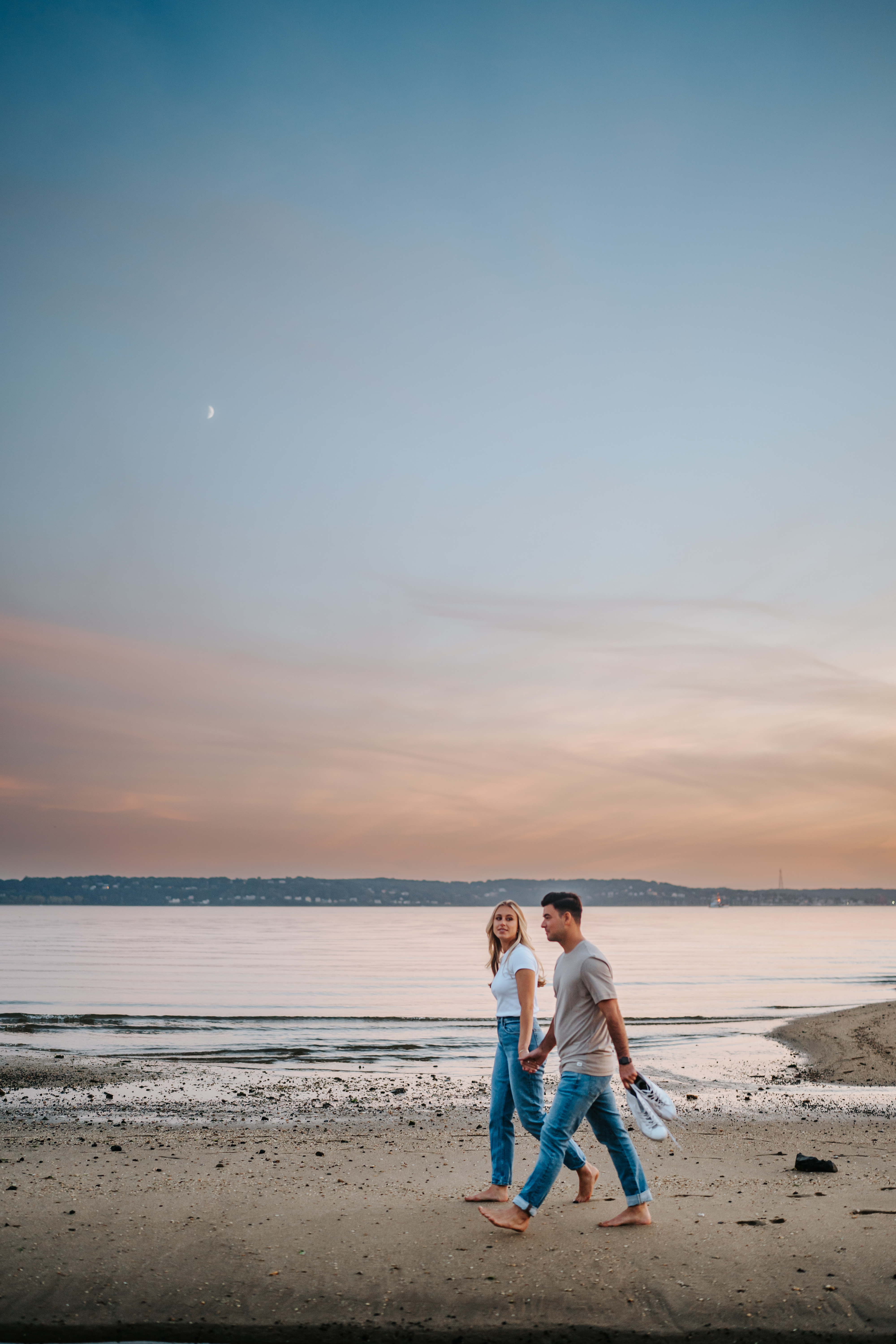 Fall Sandy Hook Beach Engagement Session New Jersey Wedding Photographer