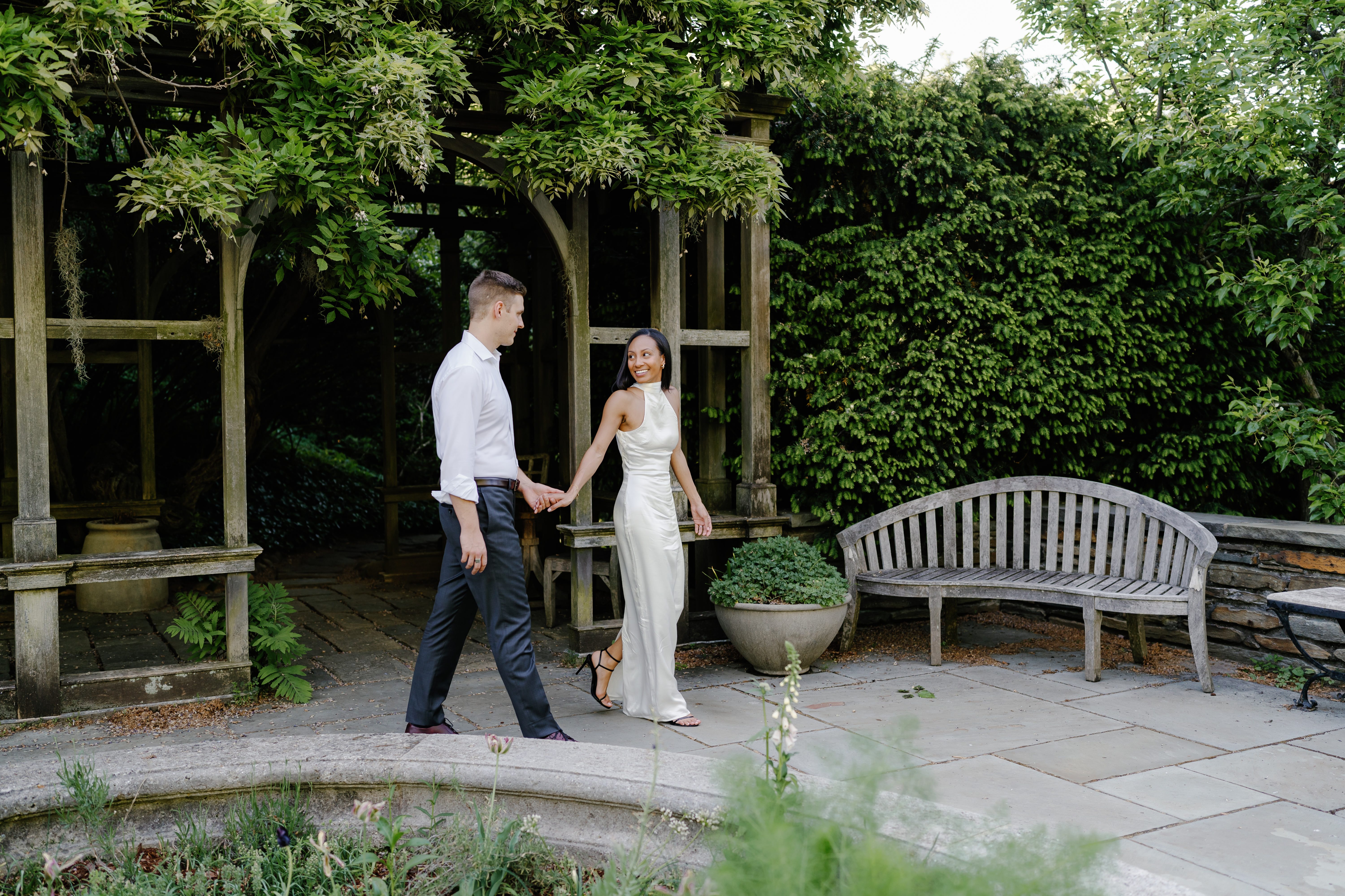 Spring Dumbarton Oaks Garden Engagement Session District of Columbia Wedding Photographer