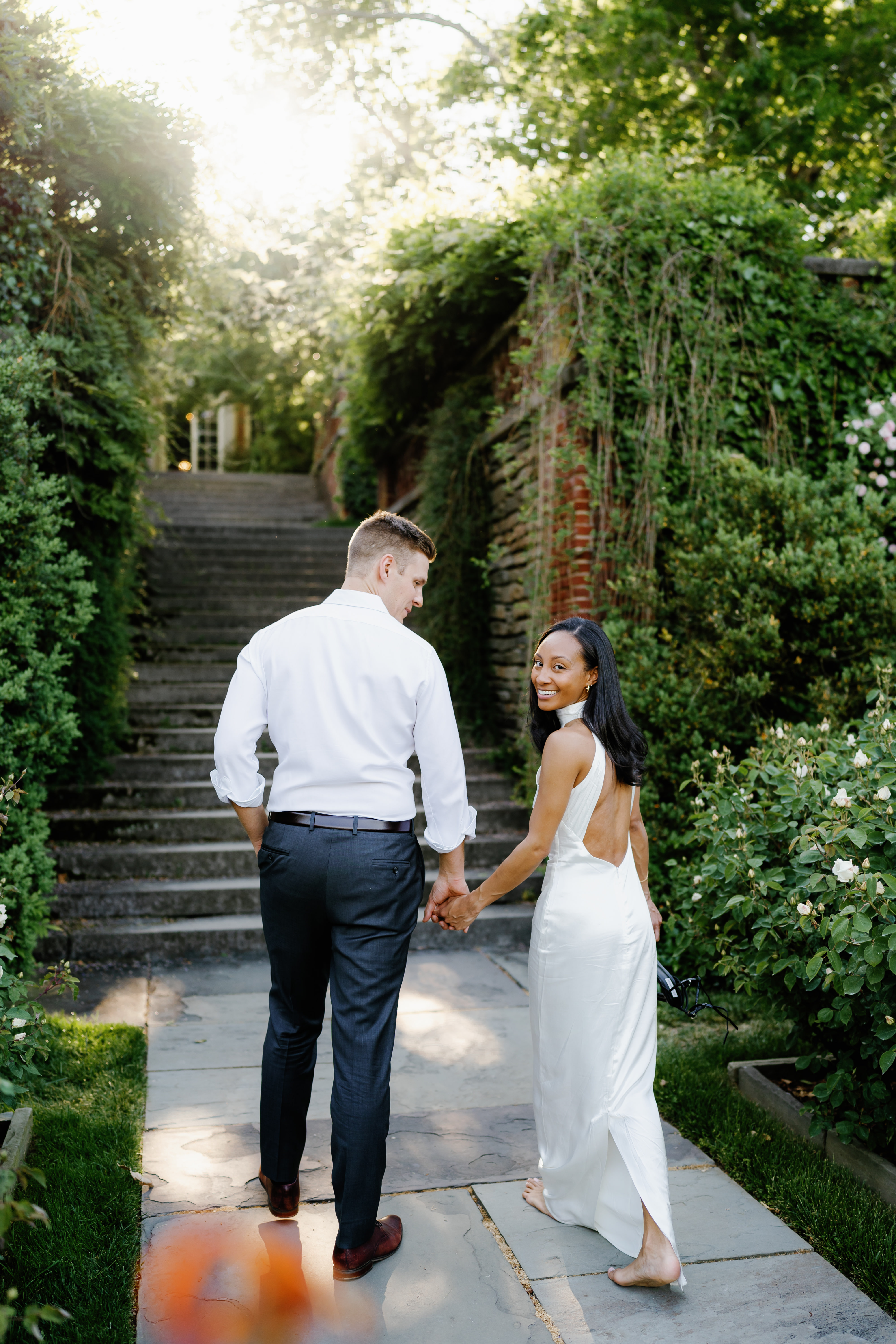 Spring Dumbarton Oaks Garden Engagement Session District of Columbia Wedding Photographer