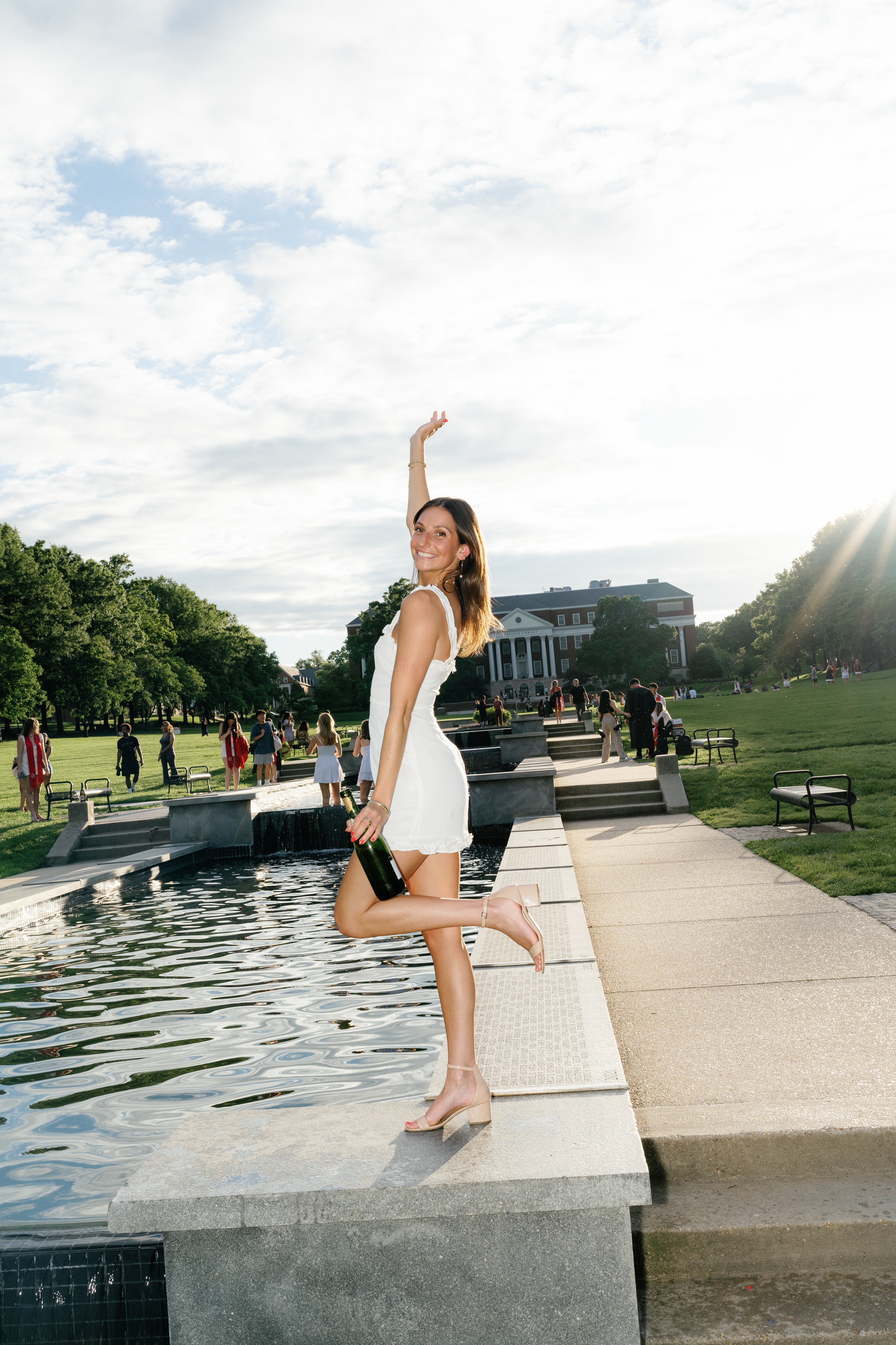 Spring University of Maryland Tri Delta Senior Session Graduation Photographer