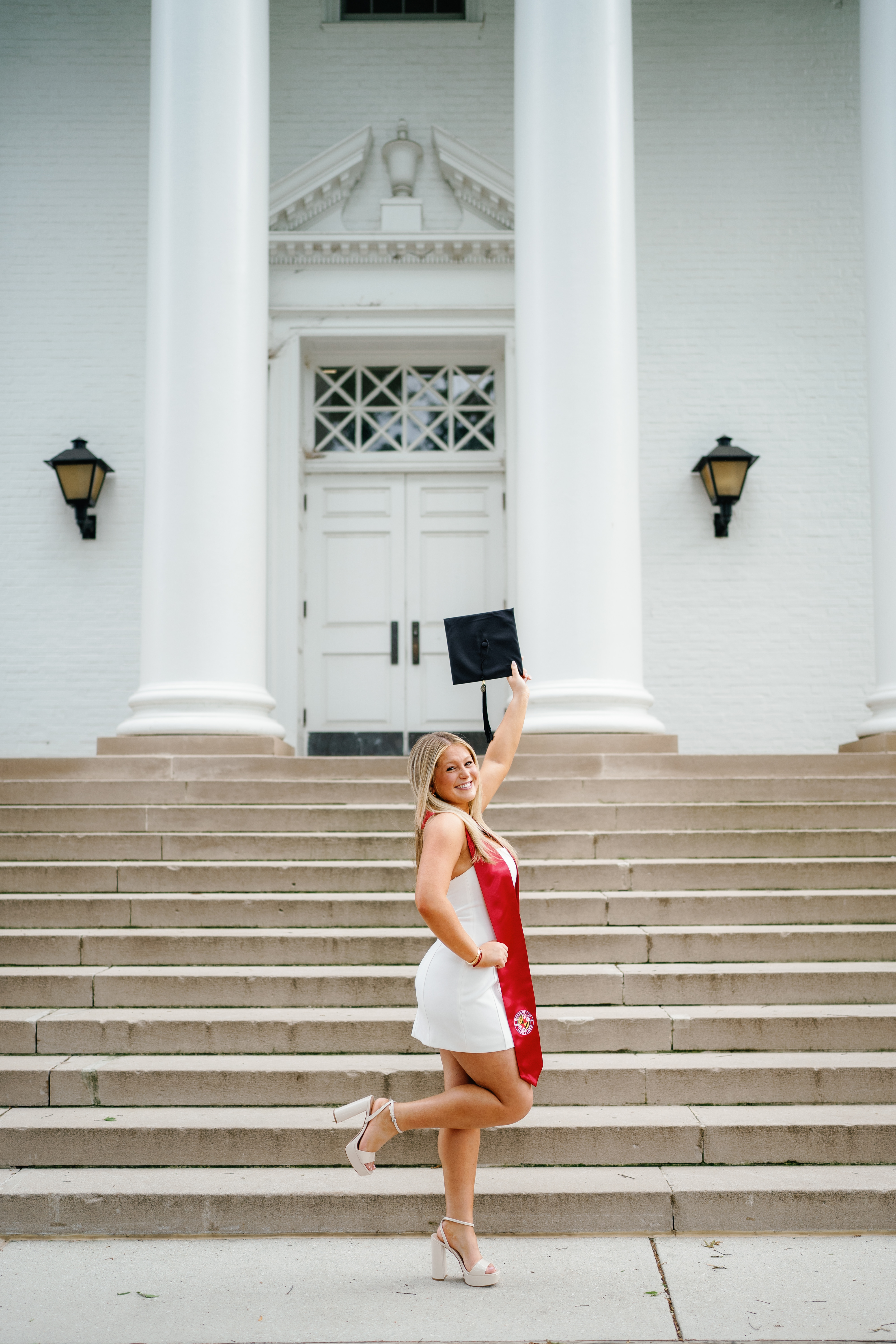 Spring University of Maryland Tri Delta Senior Session Graduation Photographer