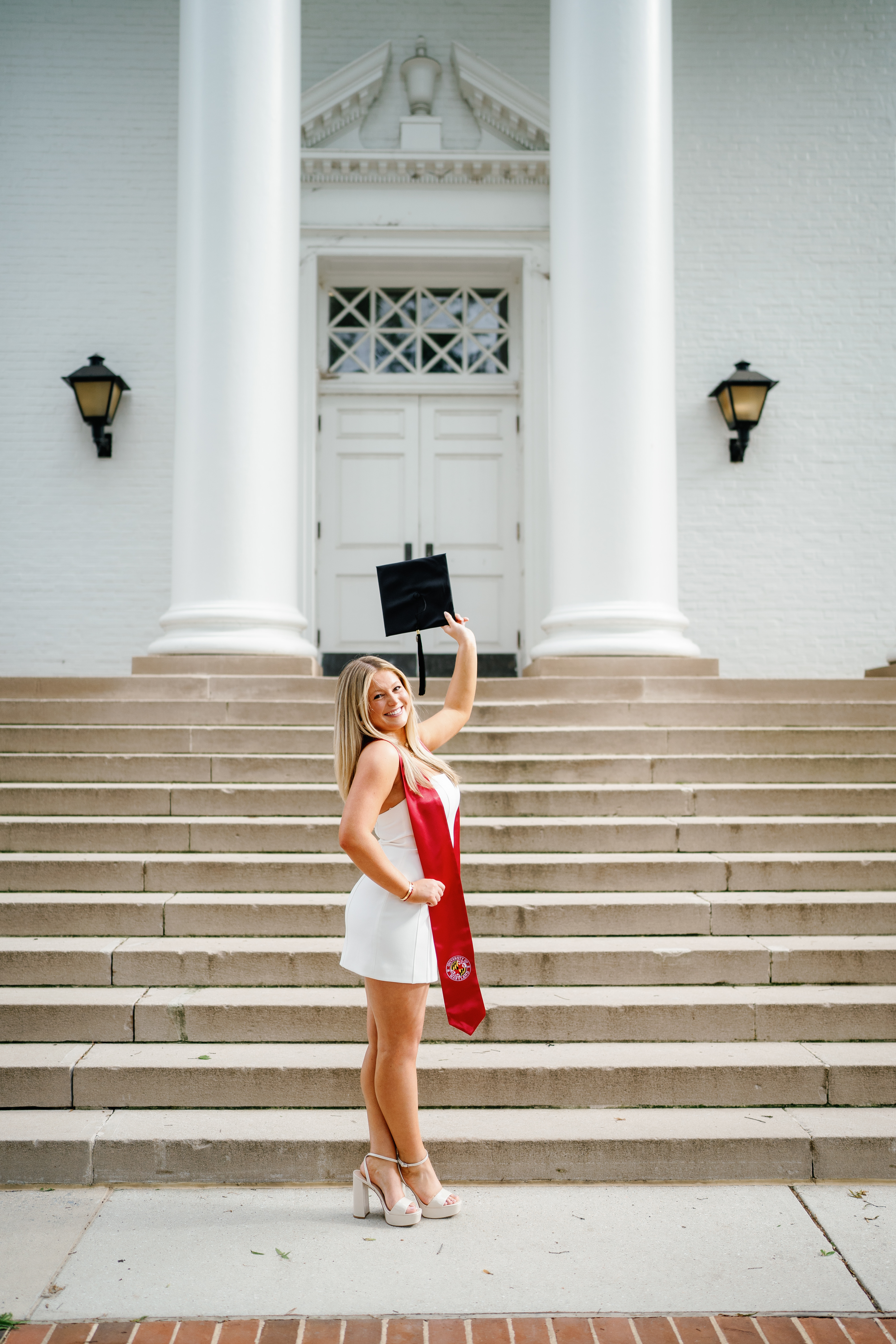 Spring University of Maryland Tri Delta Senior Session Graduation Photographer