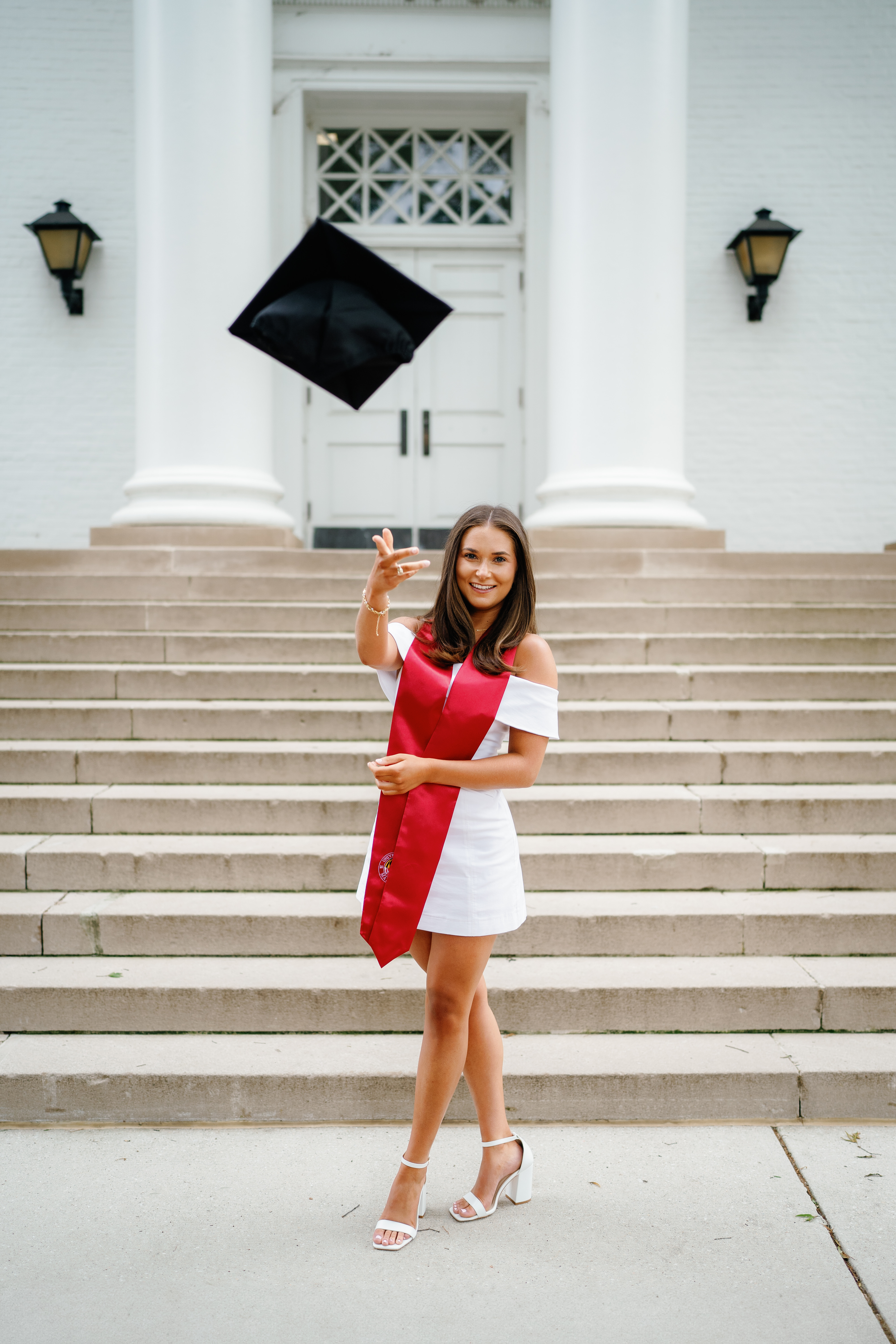 Spring University of Maryland Tri Delta Senior Session Graduation Photographer