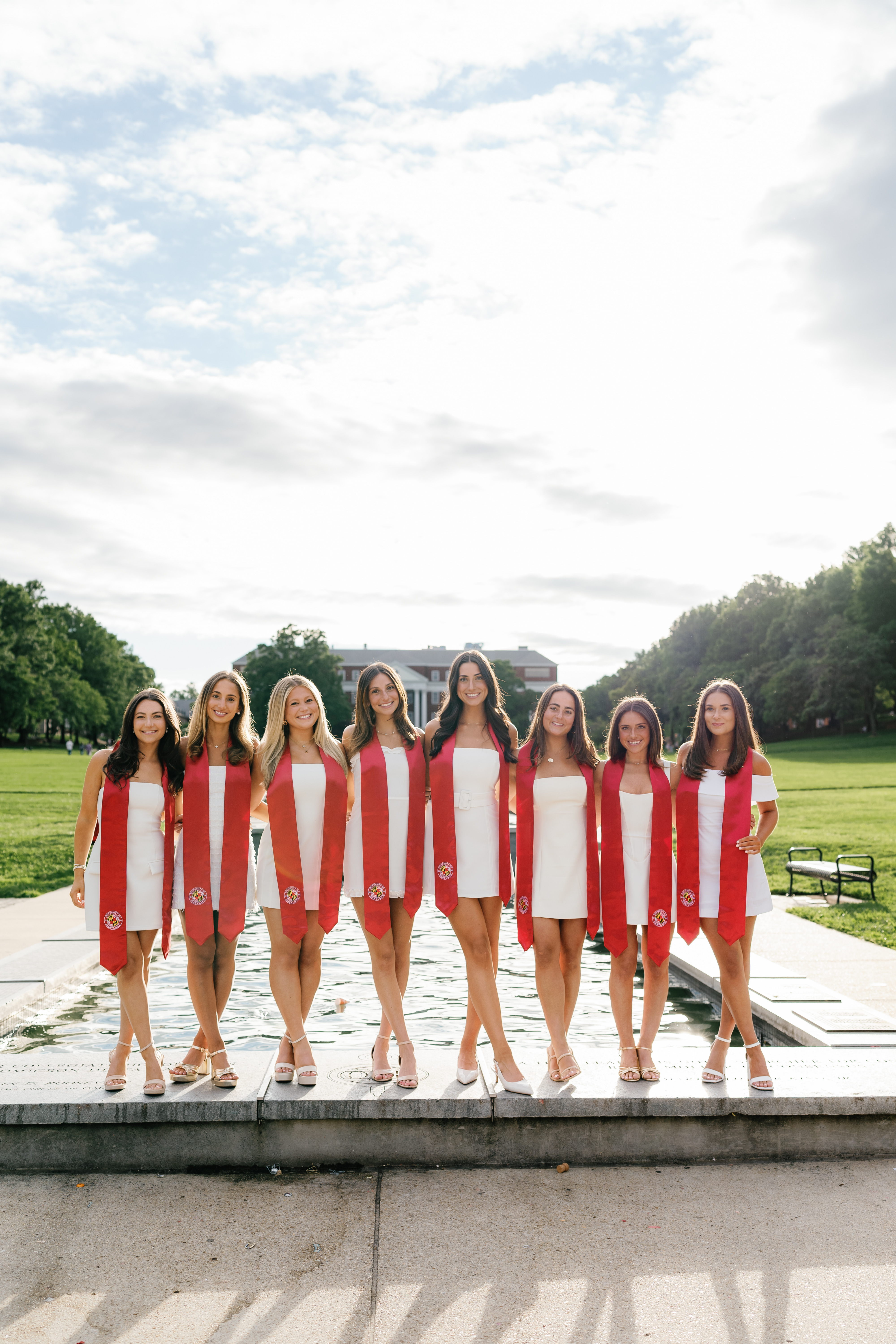 Spring University of Maryland Tri Delta Senior Session Graduation Photographer