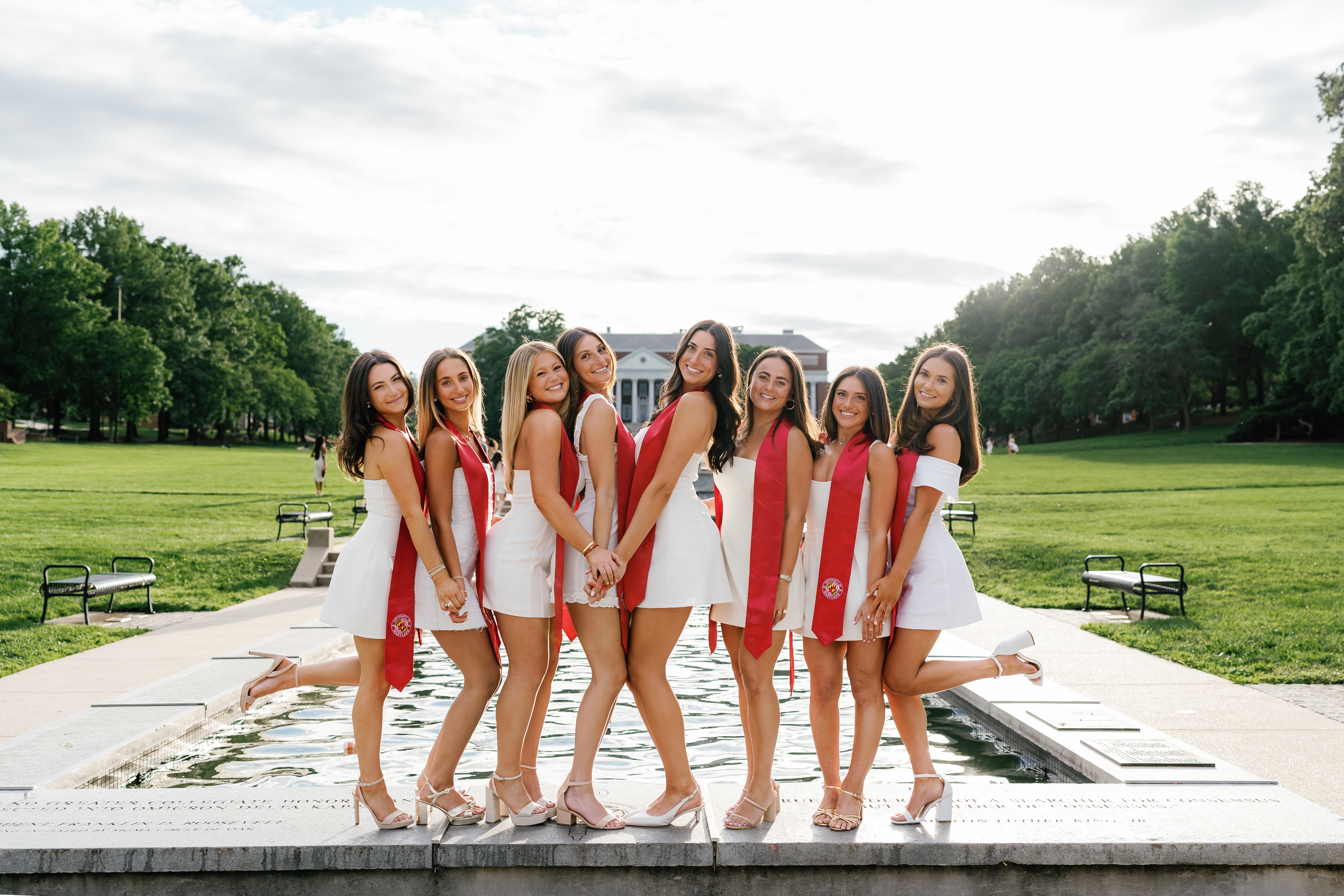 Spring University of Maryland Tri Delta Senior Session Graduation Photographer