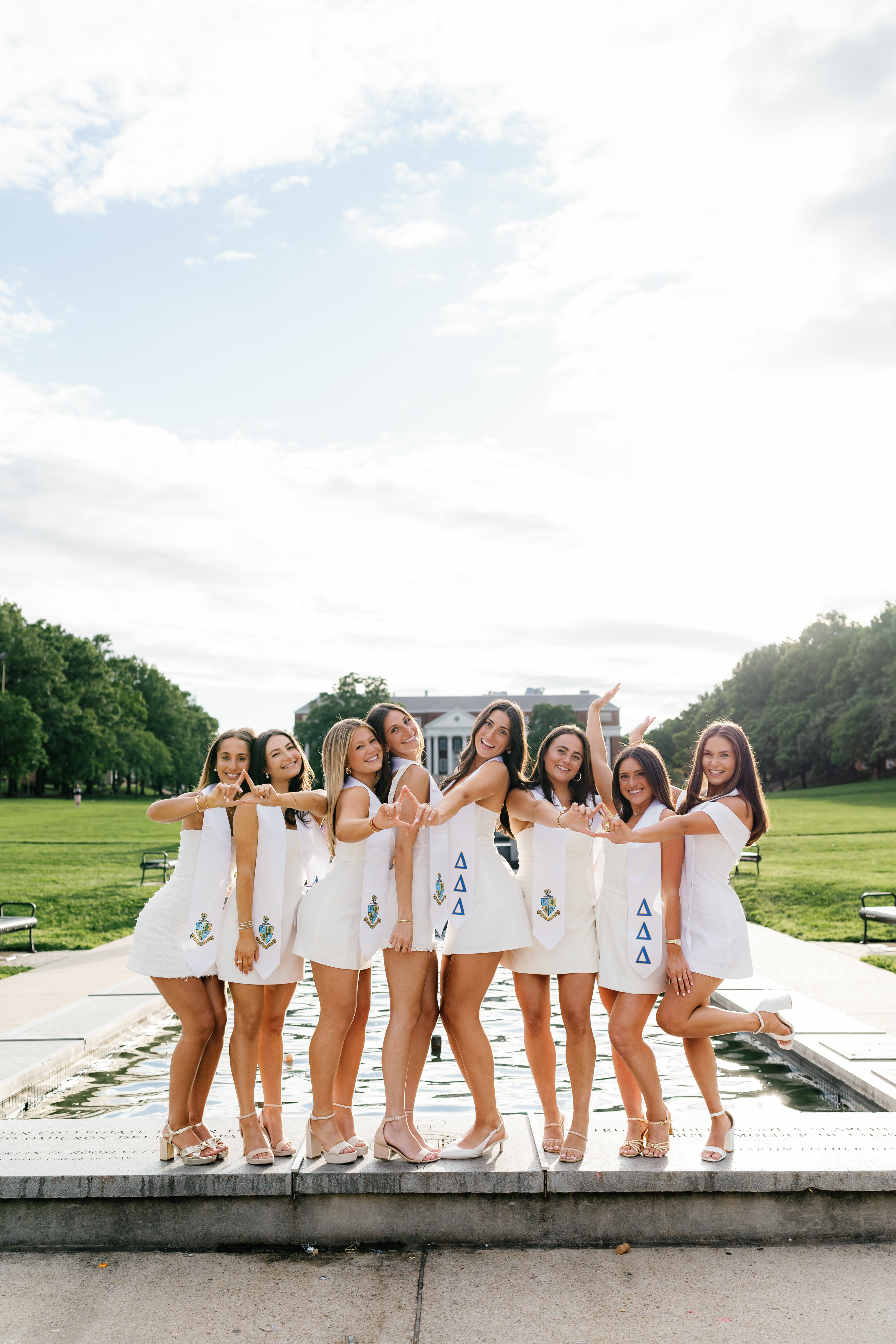 Spring University of Maryland Tri Delta Senior Session Graduation Photographer