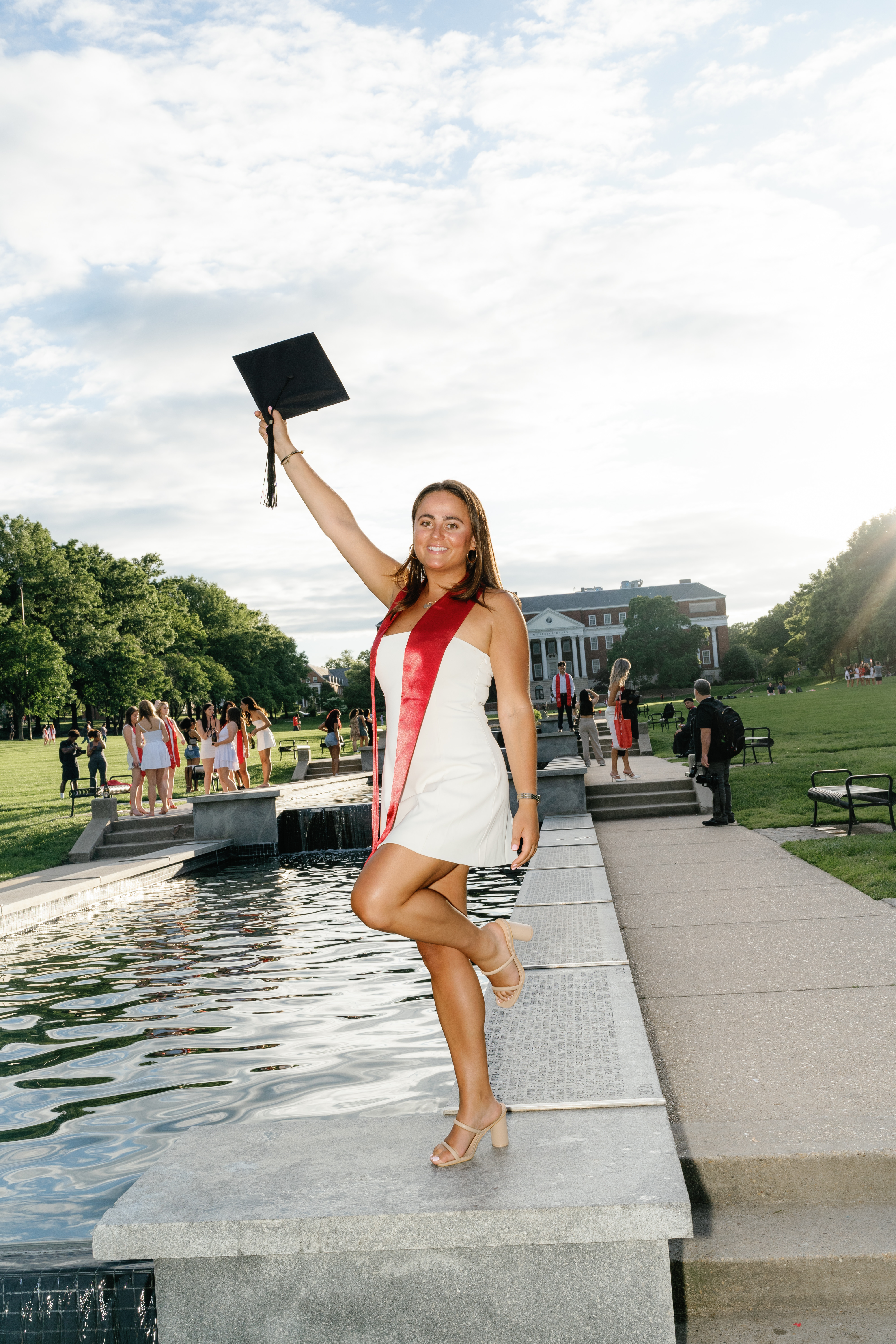 Spring University of Maryland Tri Delta Senior Session Graduation Photographer