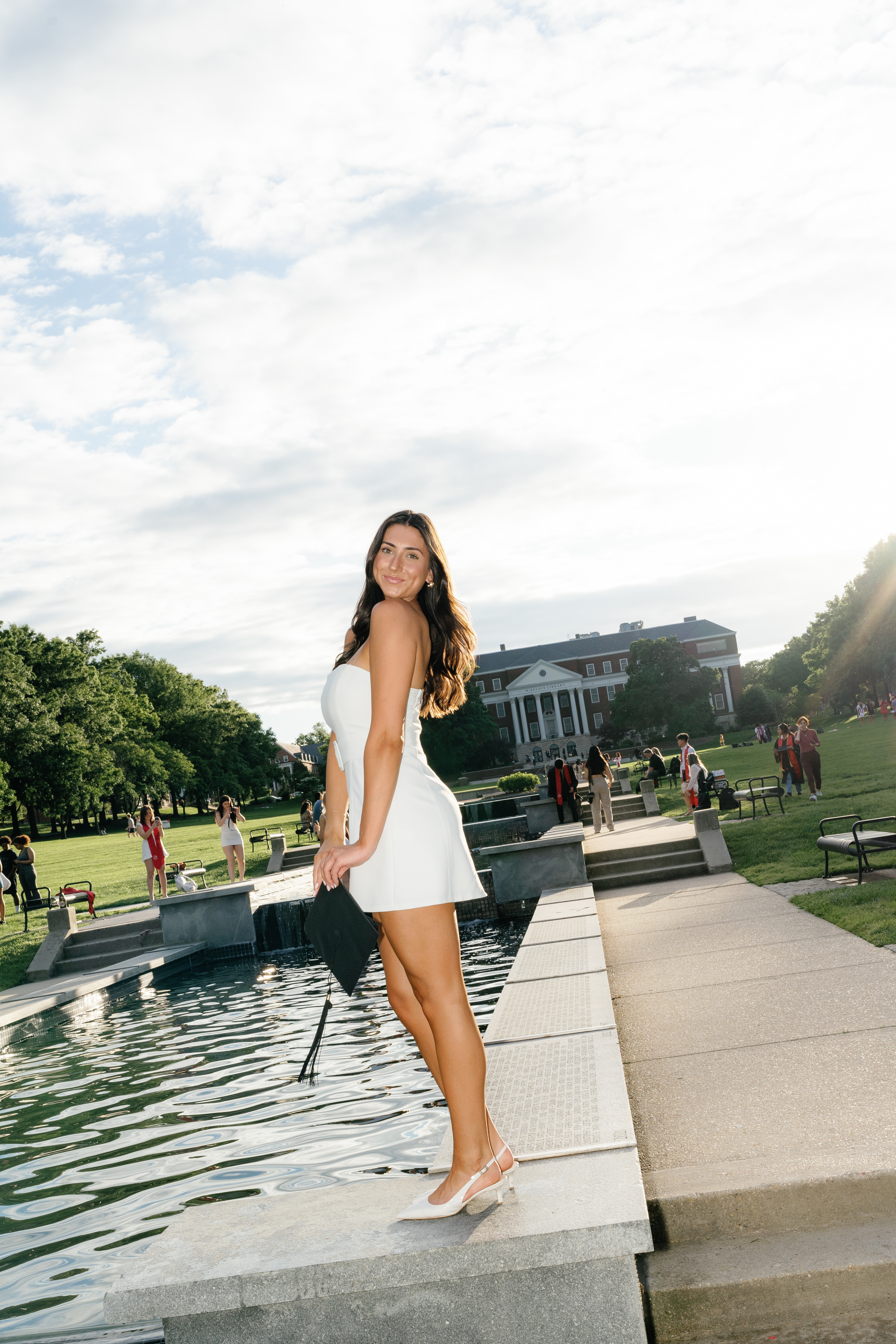 Spring University of Maryland Tri Delta Senior Session Graduation Photographer