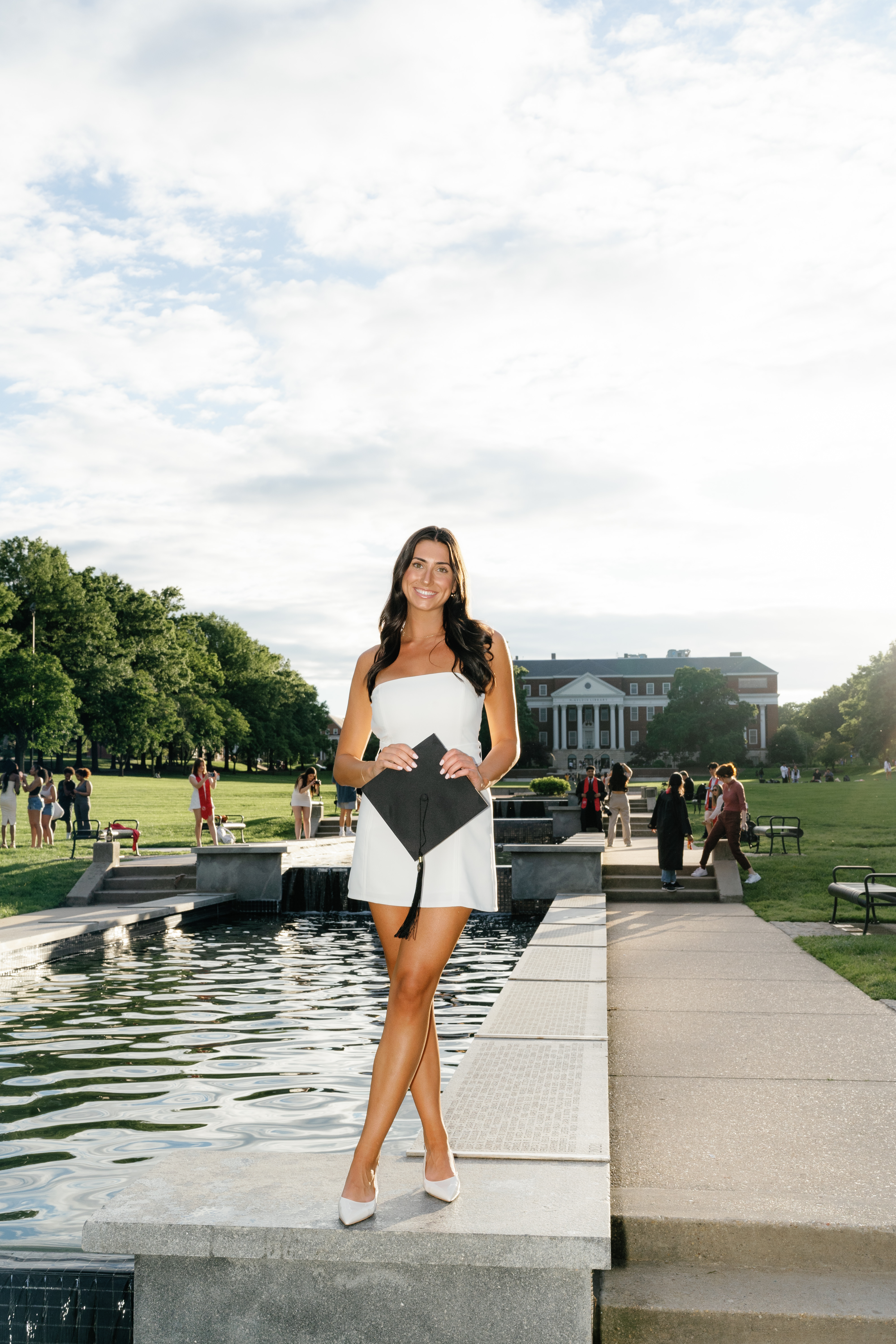 Spring University of Maryland Tri Delta Senior Session Graduation Photographer