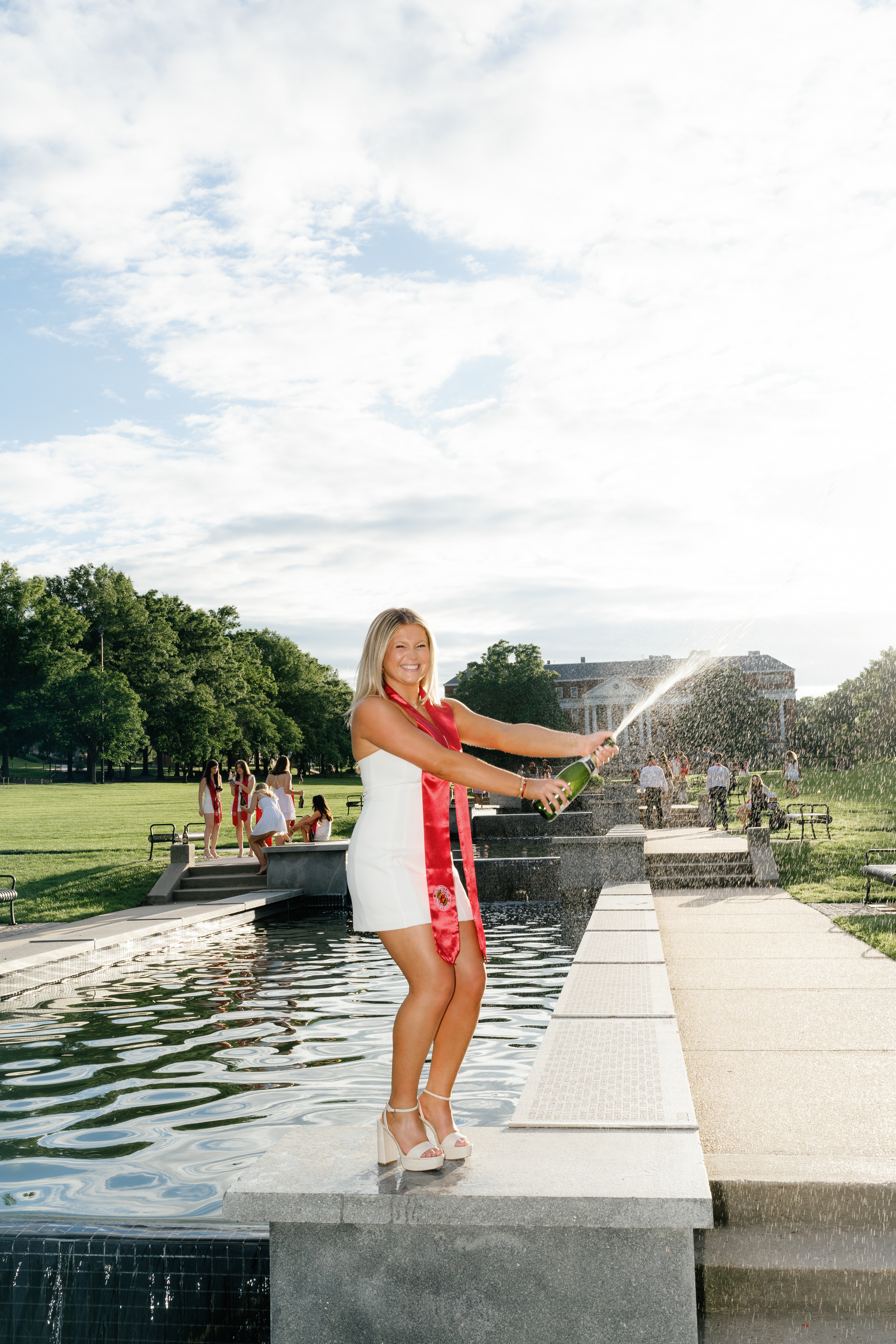 Spring University of Maryland Tri Delta Senior Session Graduation Photographer