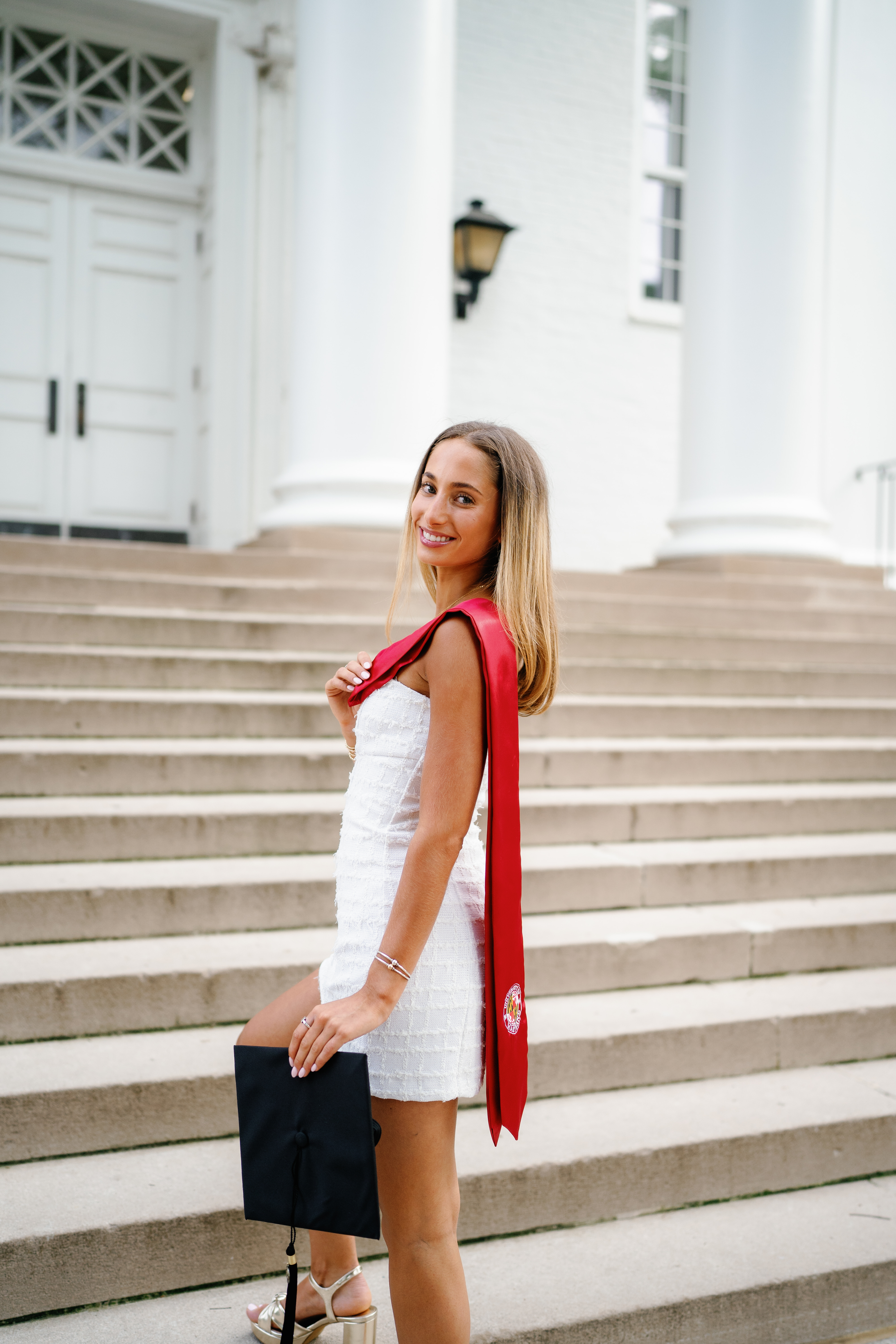 Spring University of Maryland Tri Delta Senior Session Graduation Photographer