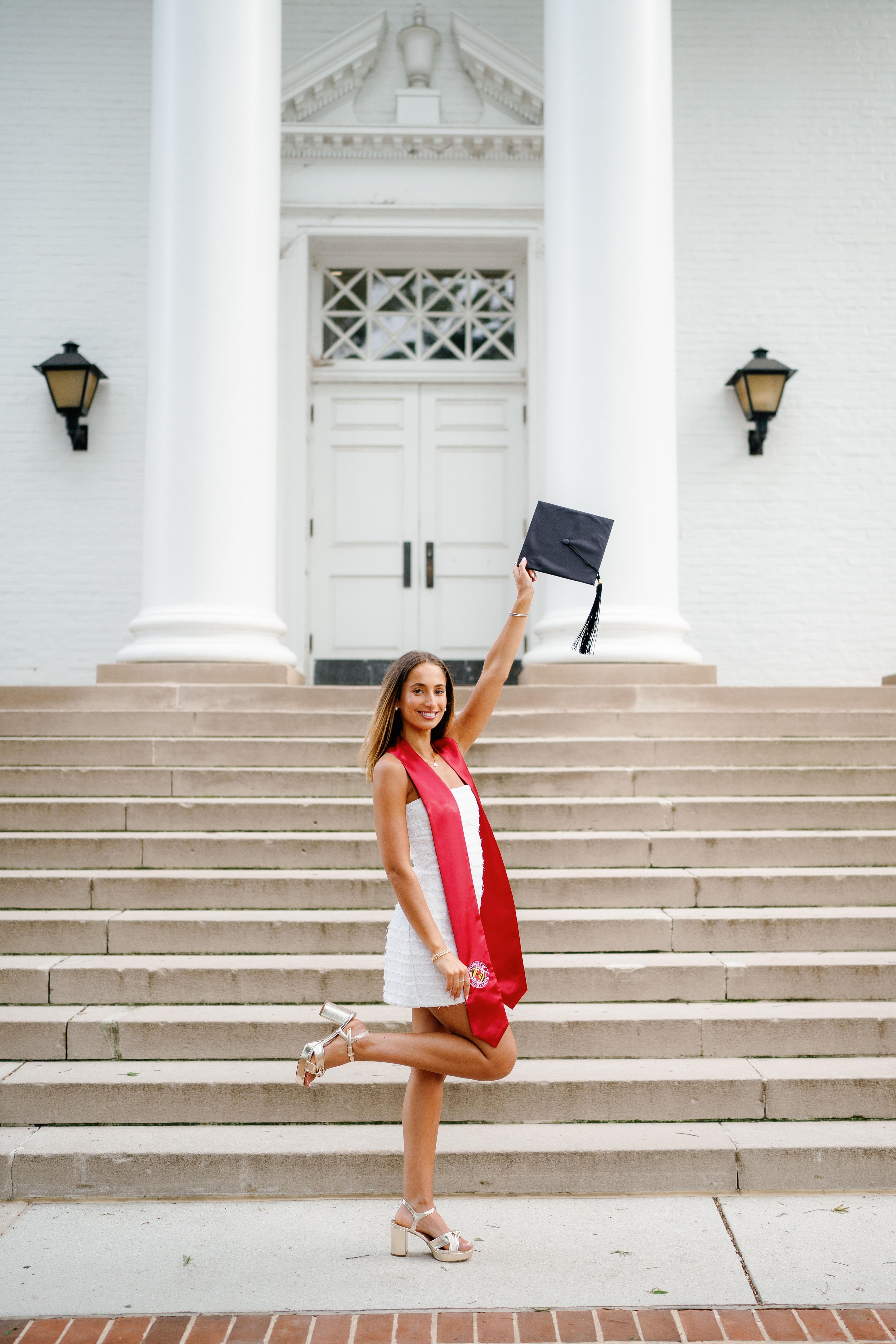 Spring University of Maryland Tri Delta Senior Session Graduation Photographer