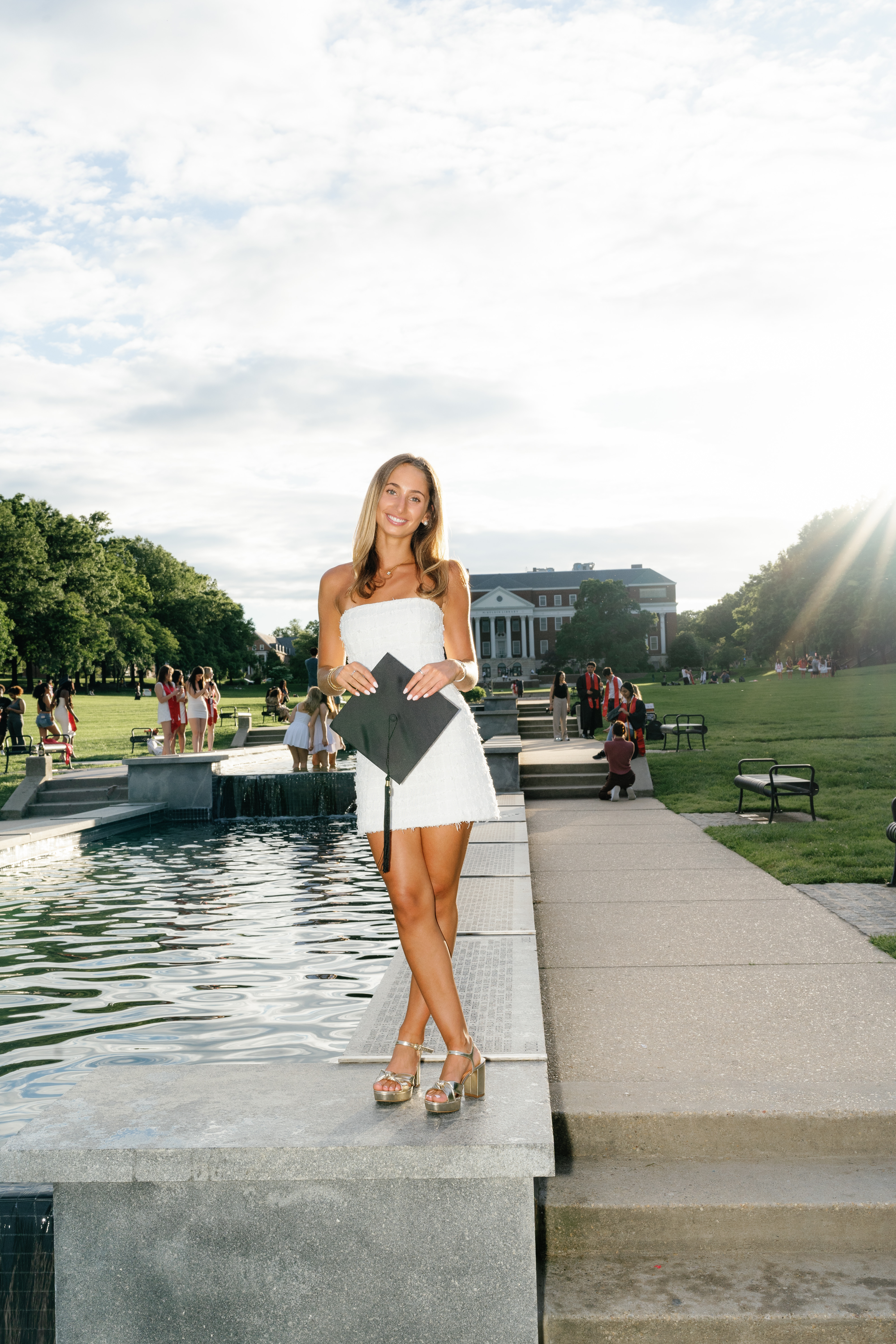 Spring University of Maryland Tri Delta Senior Session Graduation Photographer